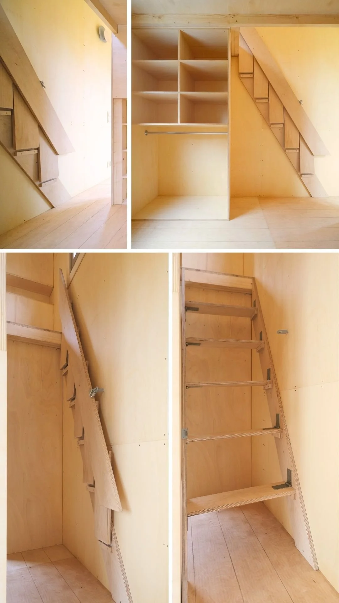  Foldable stairs in  REDUKT tiny house - individual design 3 . Photo: REDUKT 