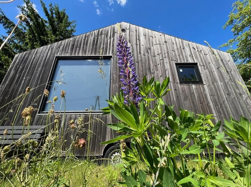  REDUKT ONE tiny house with a naturally aging façade. Photo: REDUKT 