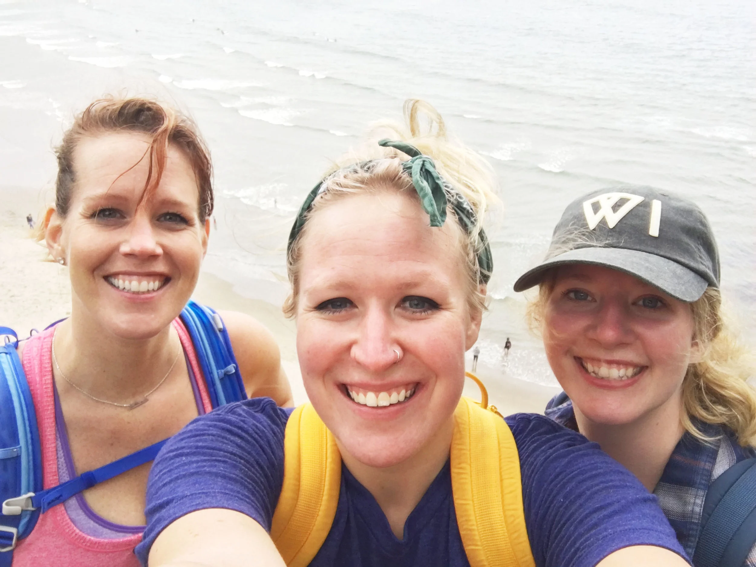 Please don't mind how sweaty we are here, it was a hard hike!