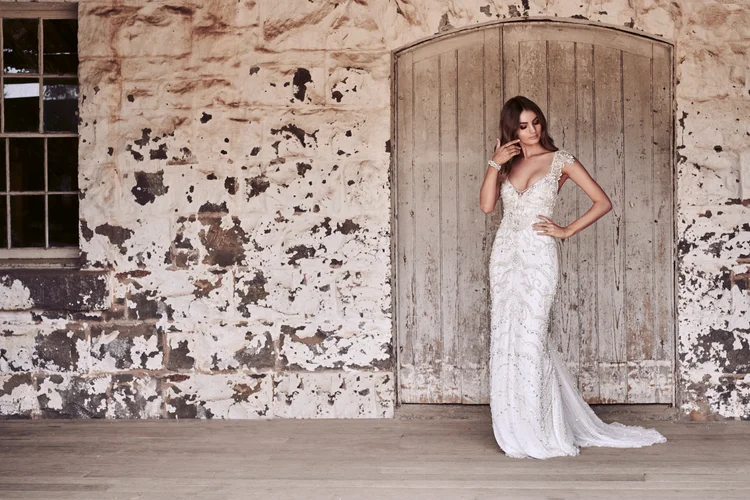 halter neck beaded dress Beaded Fitted Halter Gown by Tiffany Designs 16147 main image 1