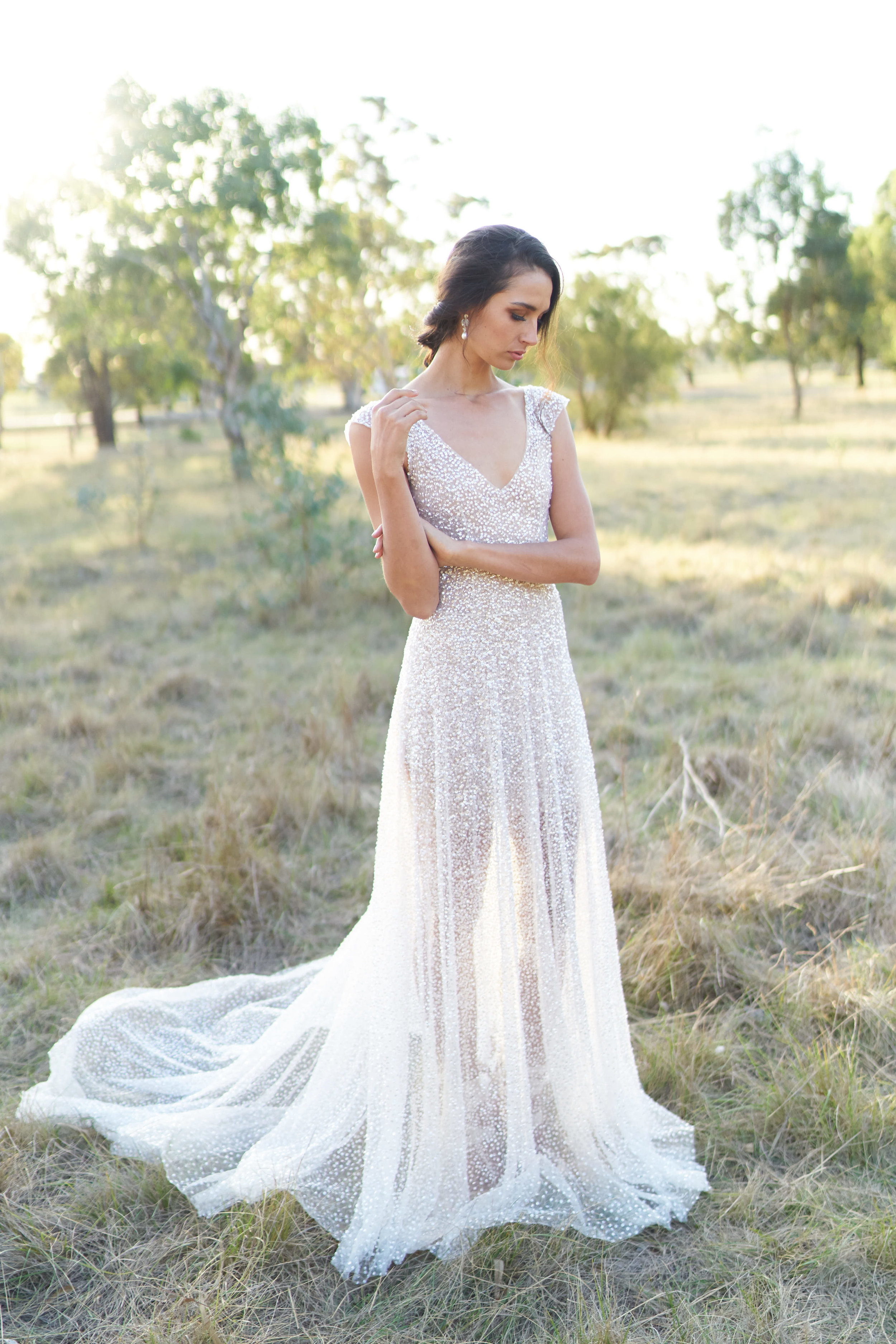 Anna Campbell Bridal | Sequin Sydney Wedding Dress | orders@annacampbell.com.au