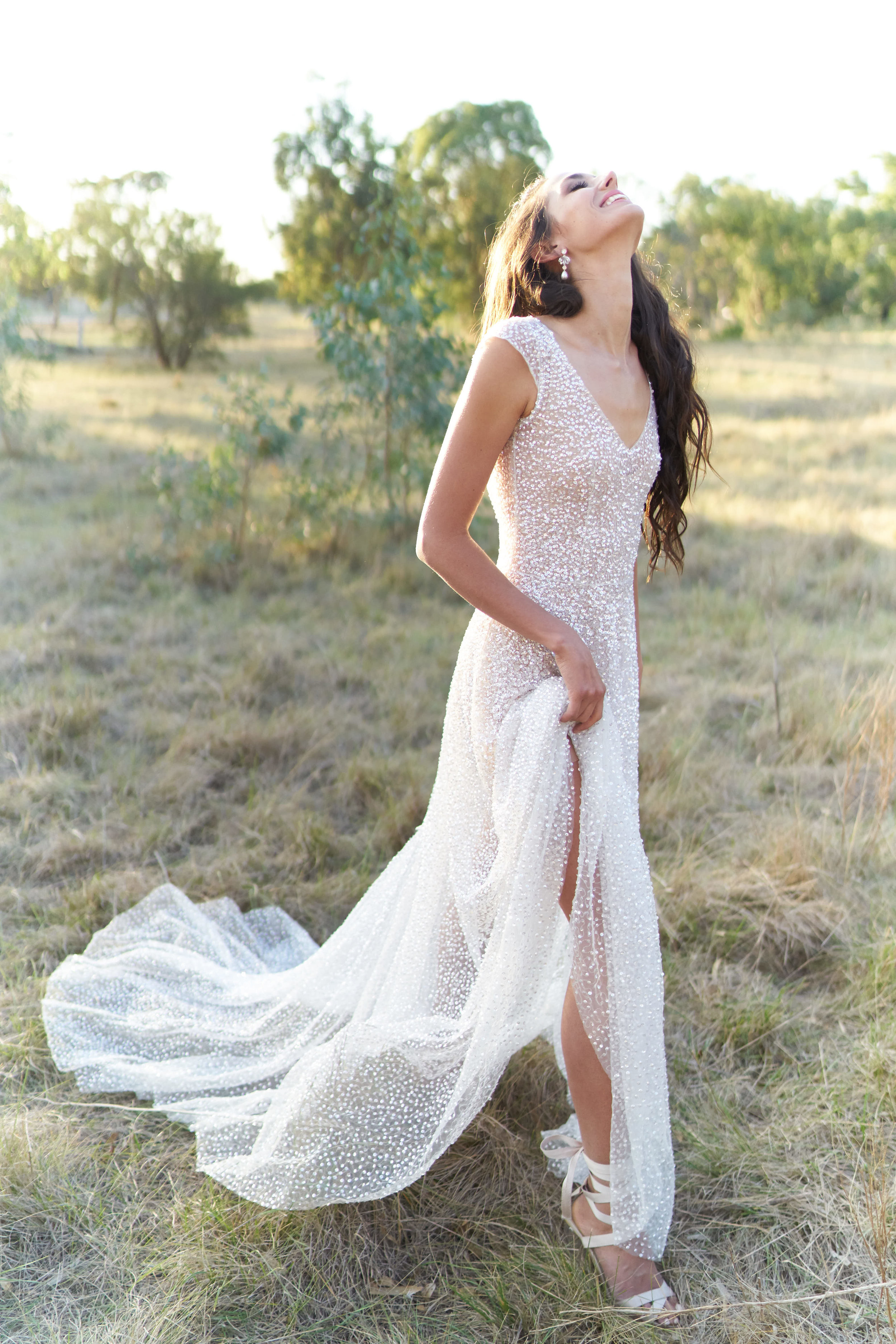 Anna Campbell Bridal | Sequin Sydney Wedding Dress | orders@annacampbell.com.au