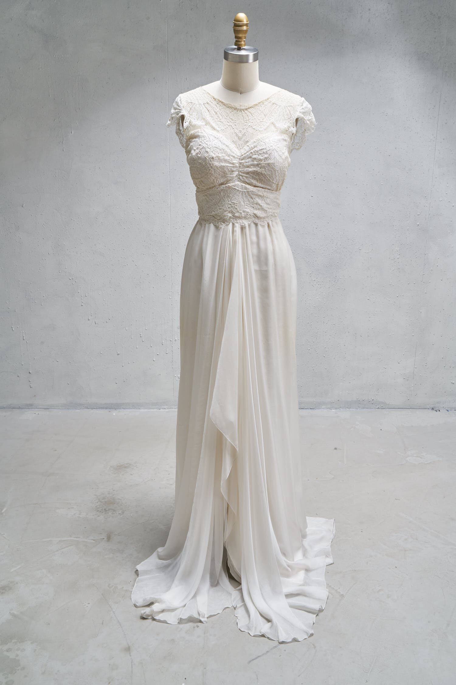 Isobelle Silk Chiffon Brocade Dress | Small