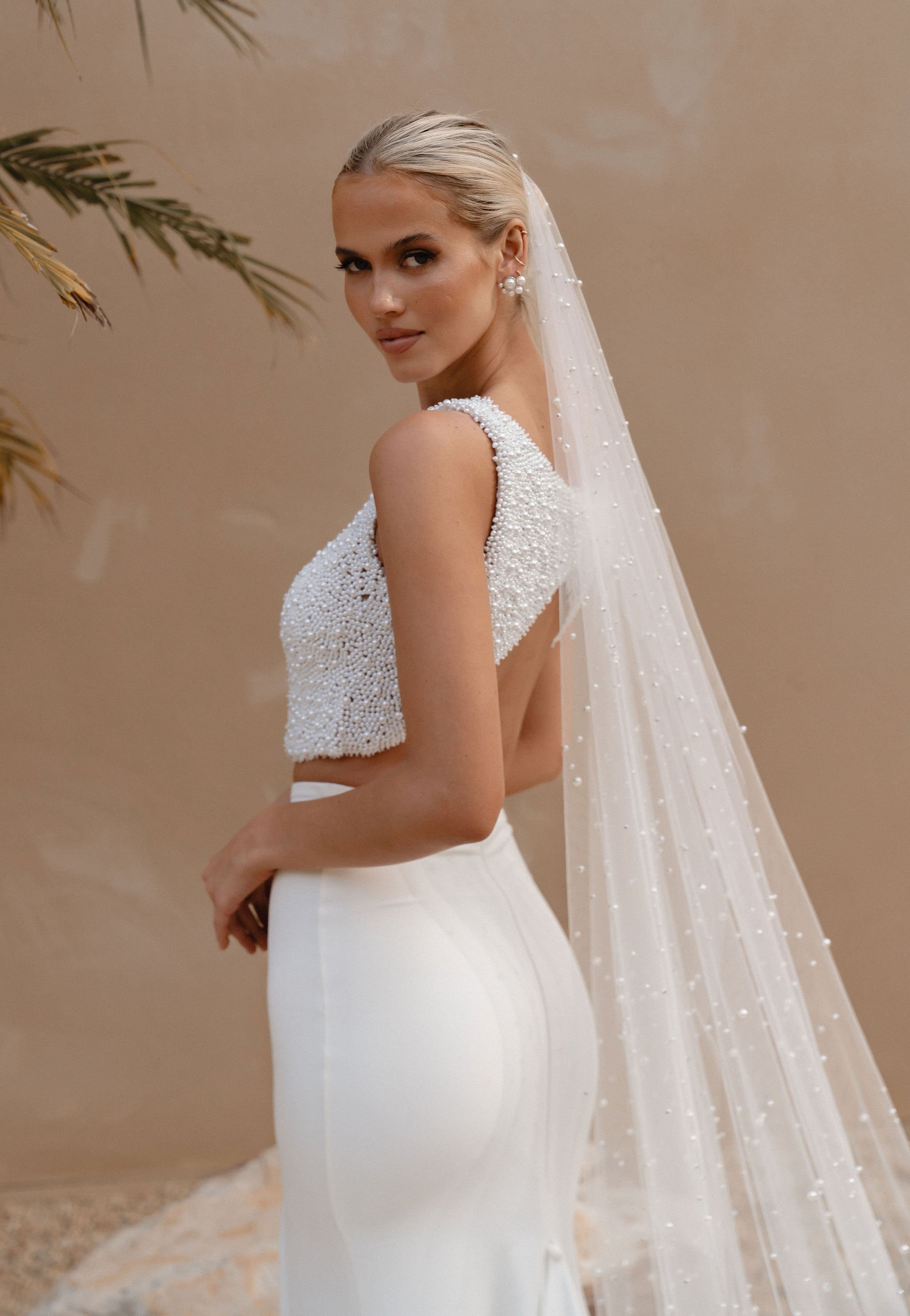 Pushup Style Bridal Lace Bustier, Bridal Bustier With Fitted Crepe Skirt,  Strapless Bustier With Corset Back, Bridal Bustier and Skirt Set -   Canada