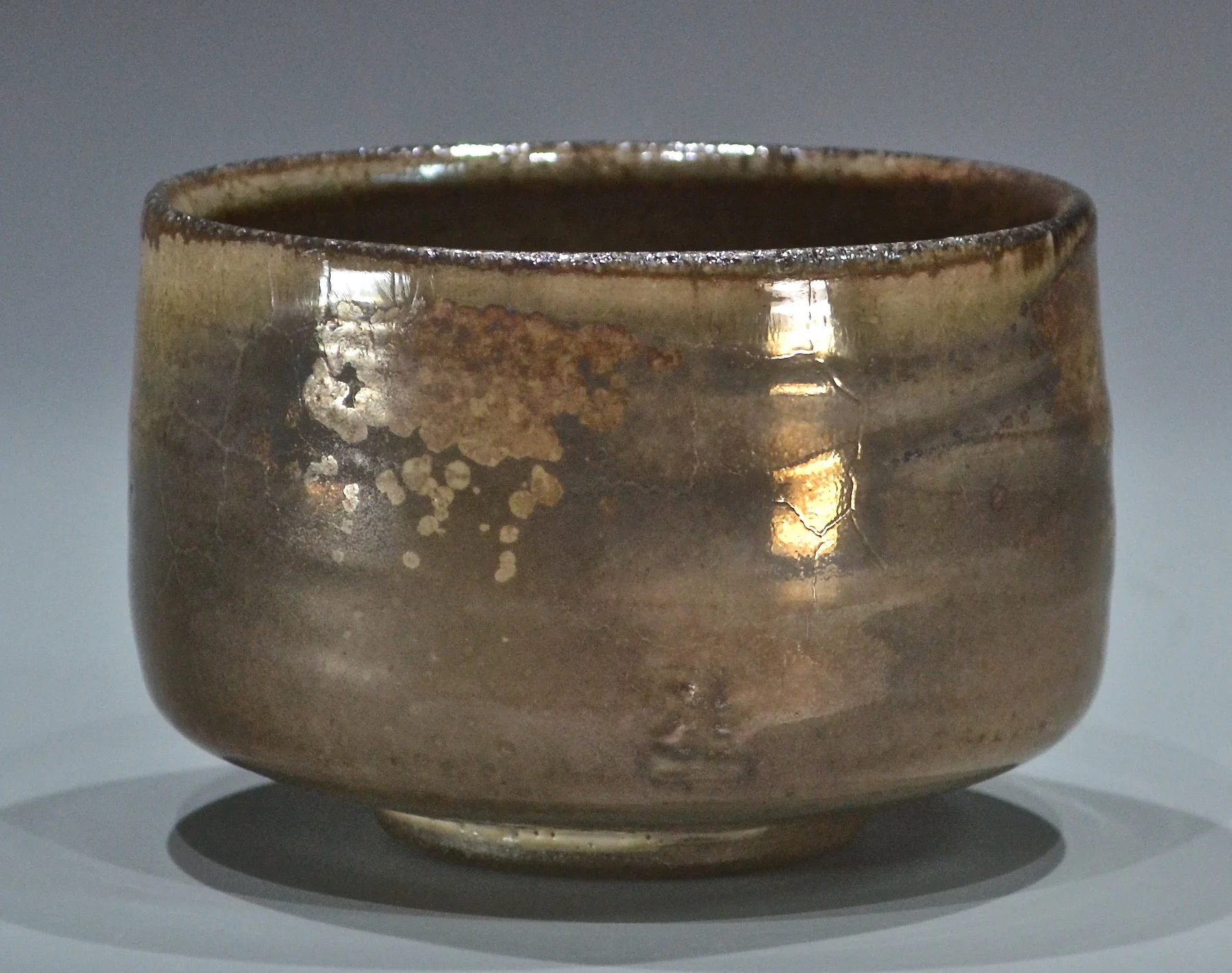 stoneware tea bowl, 3" x 4.5", anagama fired to cone 12