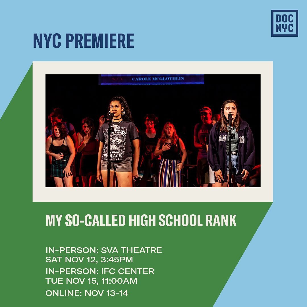 Less than two weeks out from the NYC premiere of @hbo &amp; @breakthru.films&rsquo; &ldquo;My So-Called High School Rank!&rdquo;
Join us at the SVA Theatre for the screening and a Q&amp;A with Ranked creators @kylepholmes &amp; @daytaygo and film dir