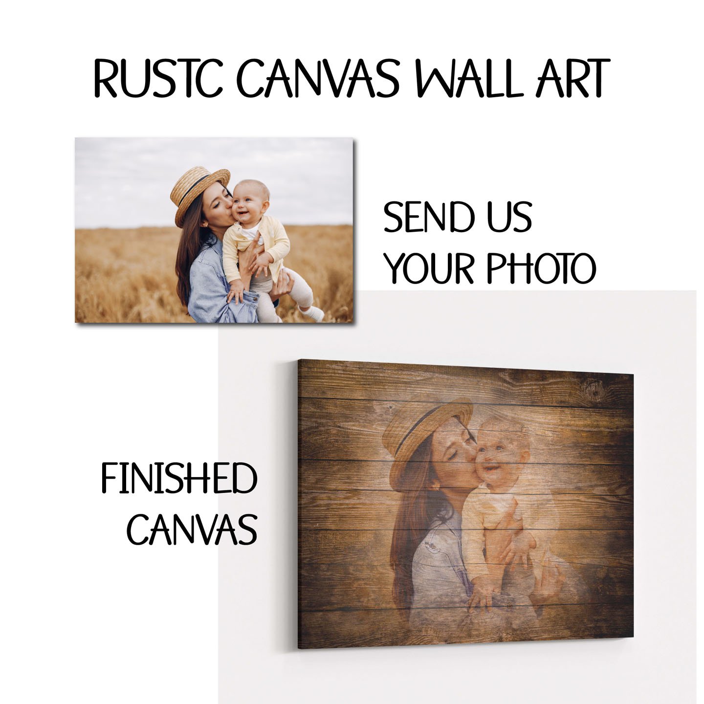 rustic photo canvas wall art