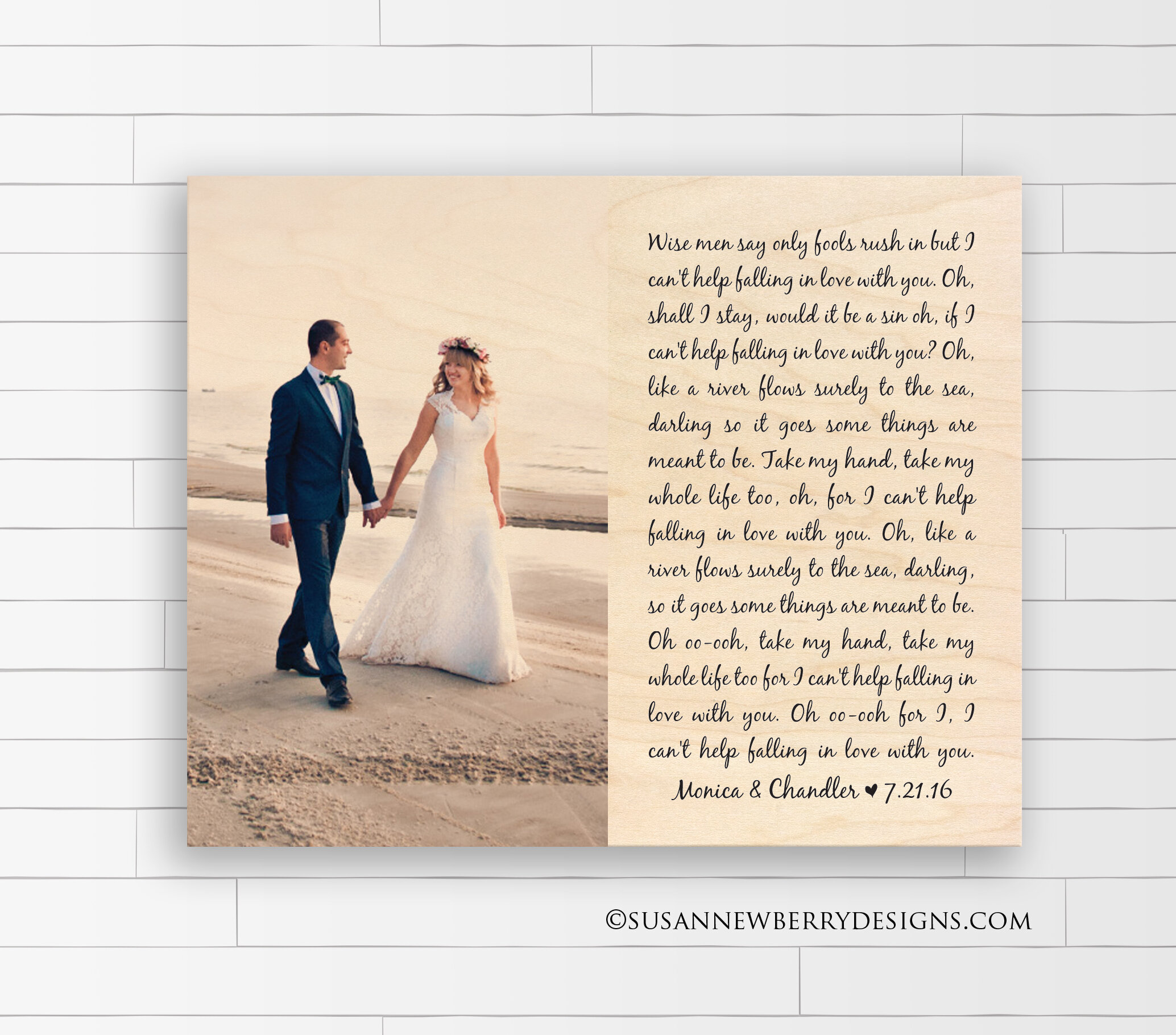 Maple Wood Print - First Dance Lyrics with Photo 2