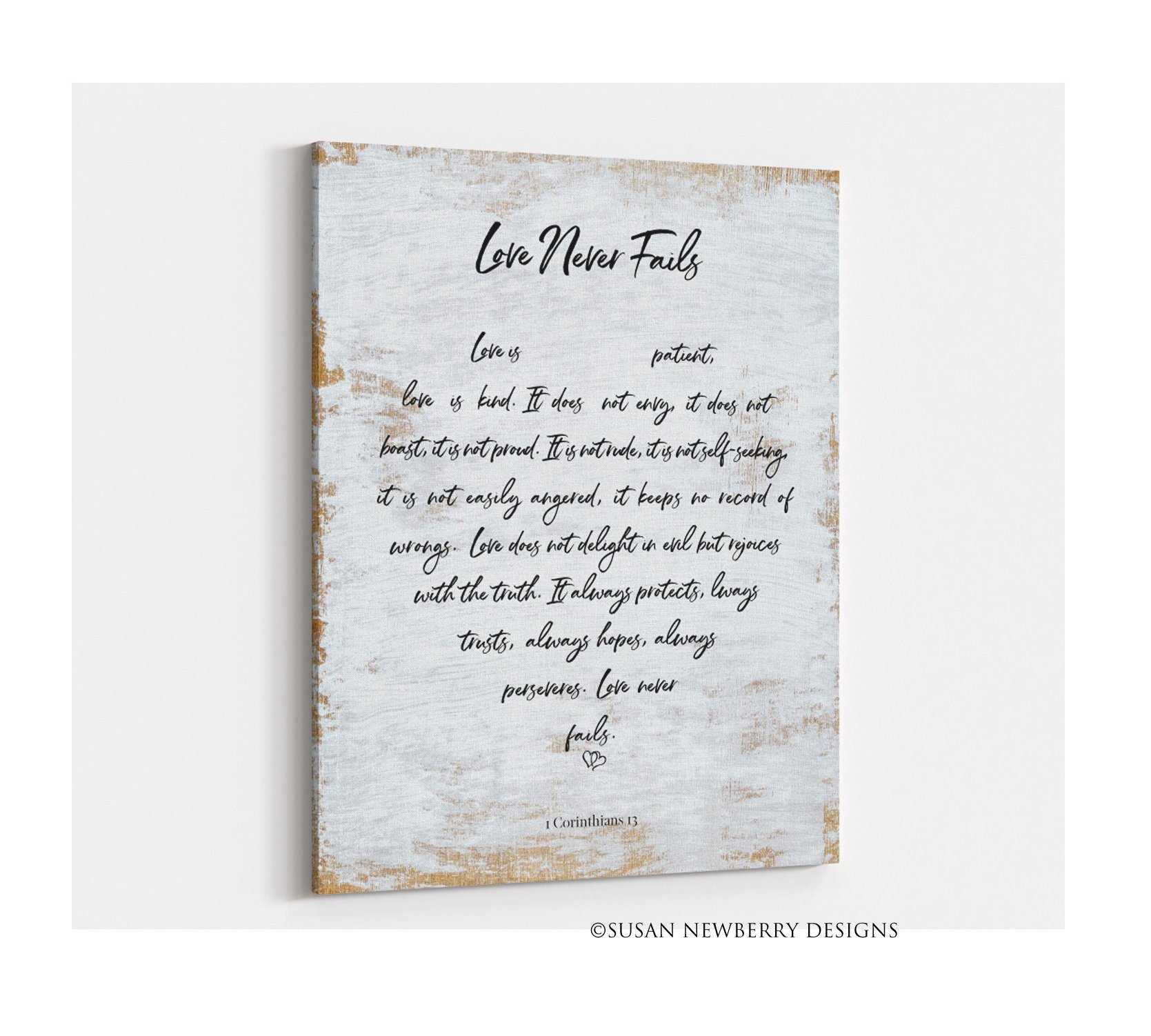 Love never fails FH21 Canvas Wall Art