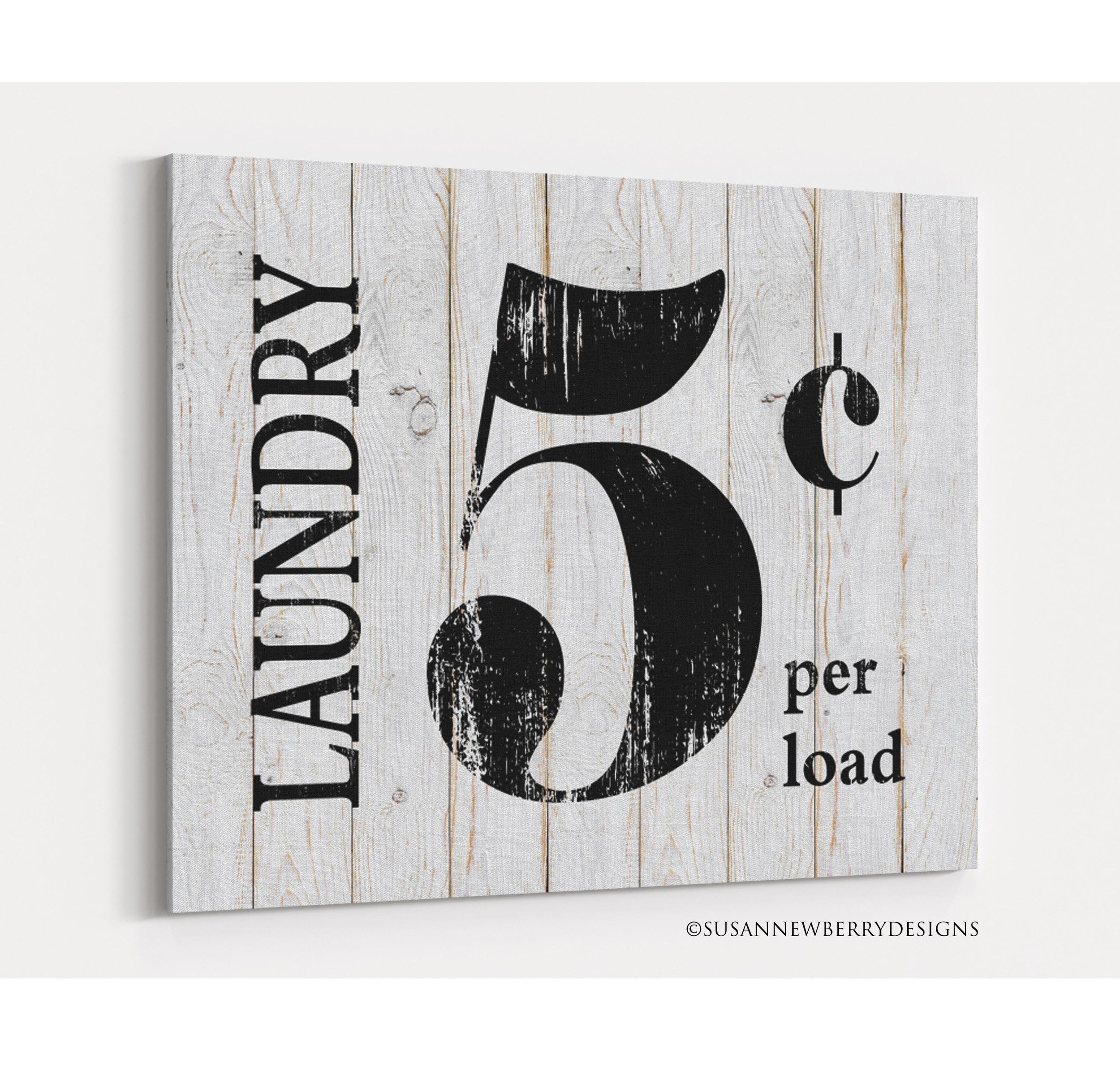Laundry 5 cents FH19 Canvas Wall Art