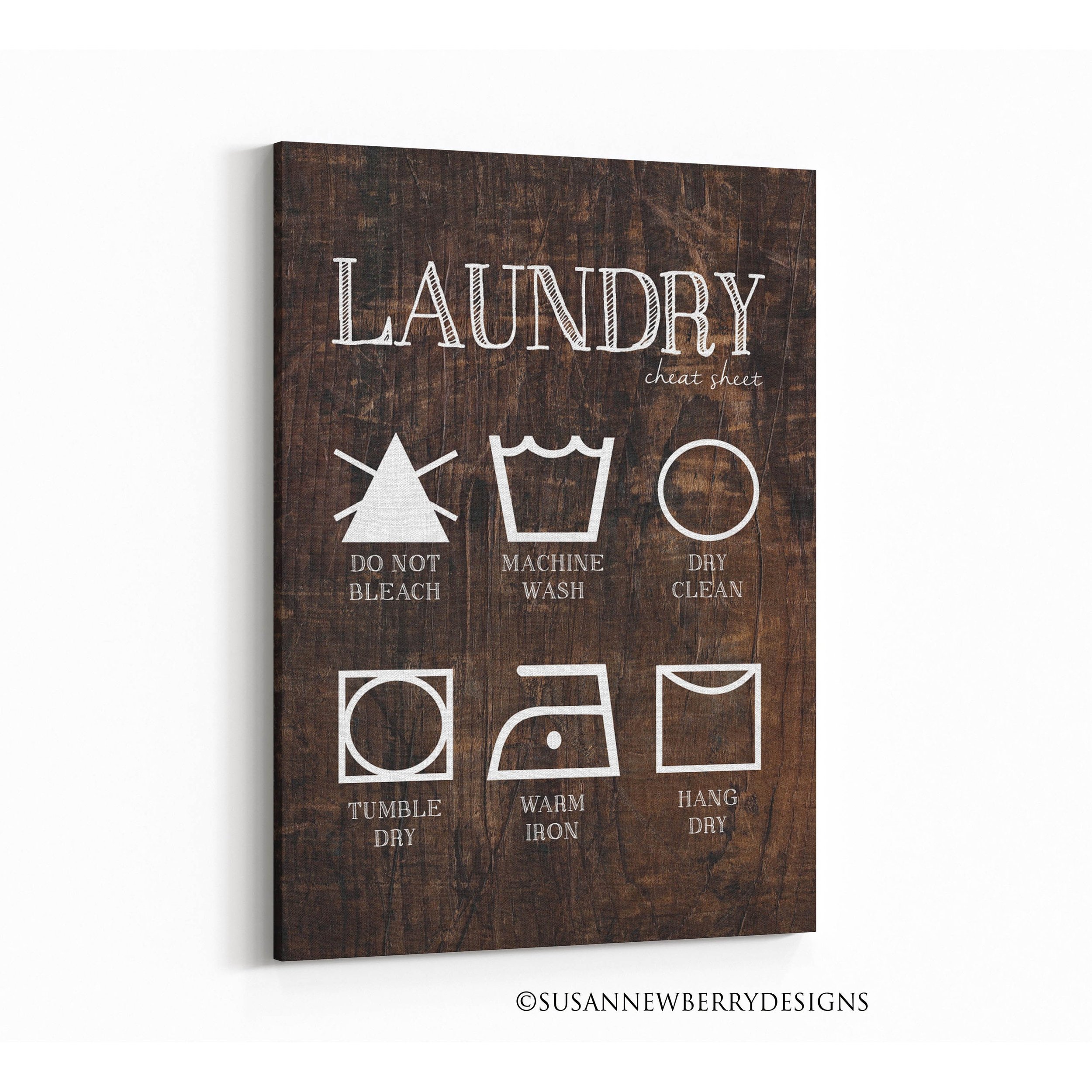 Laundry Cheat sheet wall art FH 35 canvas