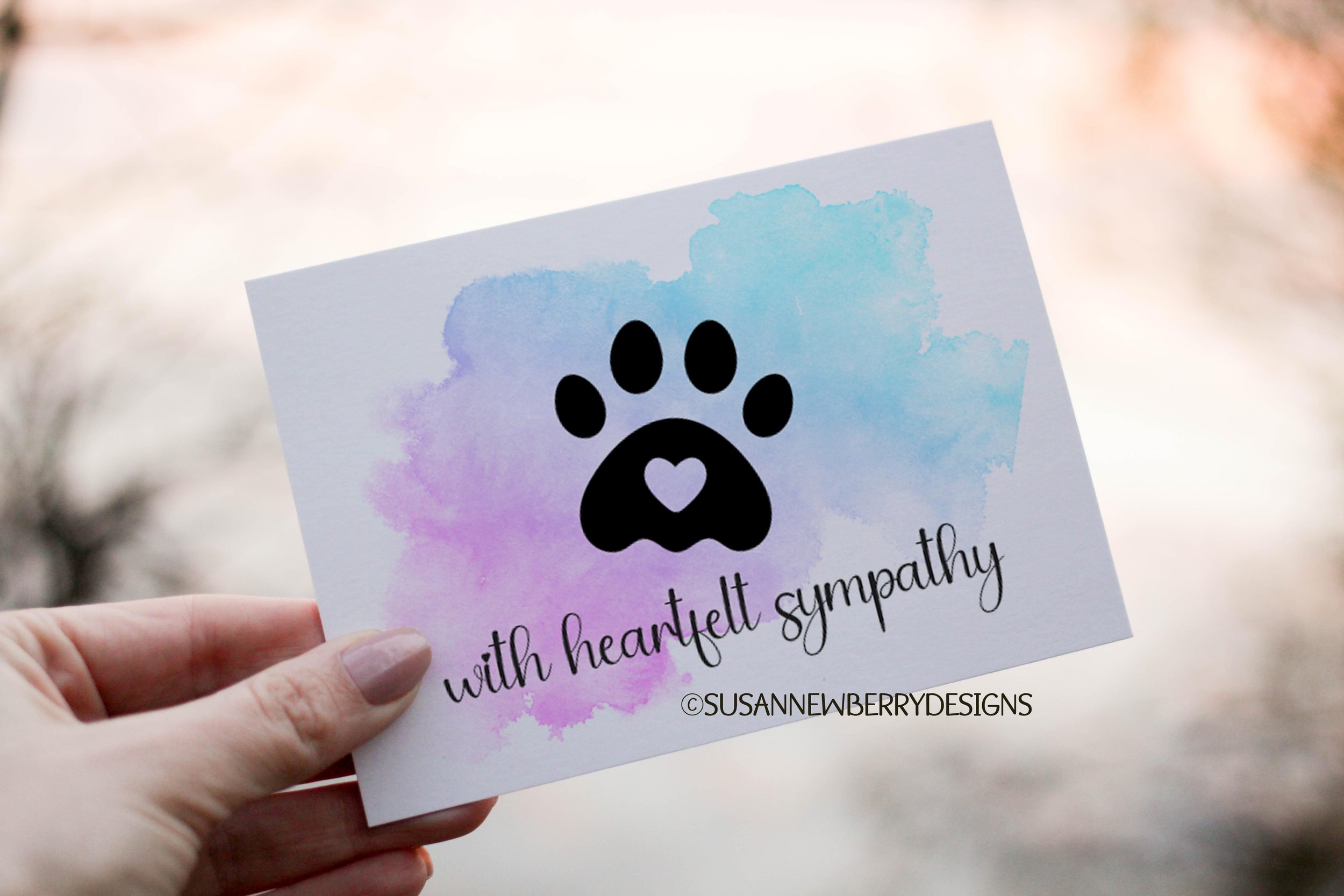 Pet Loss Printable Sympathy Card — SUSAN NEWBERRY DESIGNS