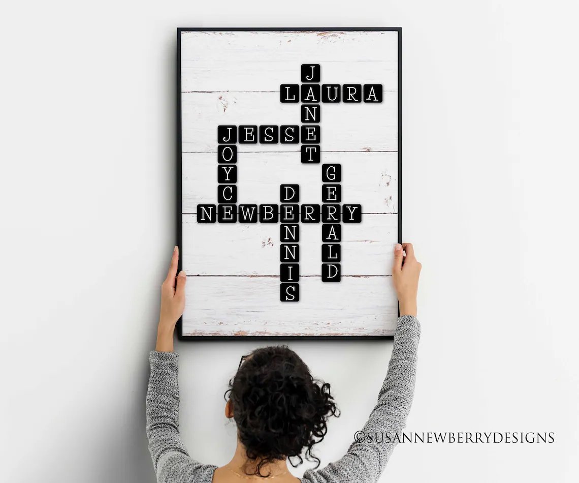 Scrabble Art family's names plus love, faith, and family. Scrabble letters  in a shallow shadow …