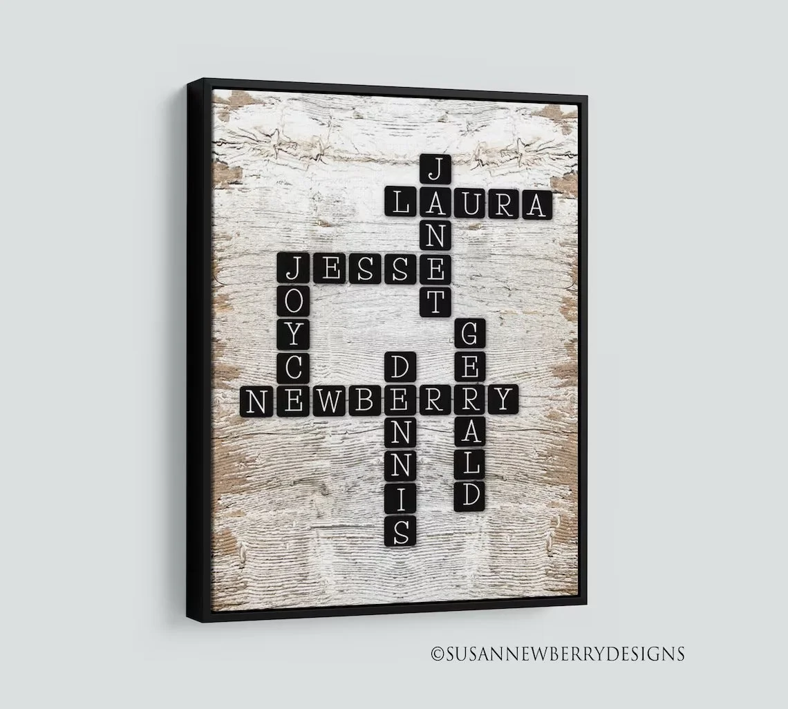 Personalized Family Scrabble Wall Art — SUSAN NEWBERRY DESIGNS
