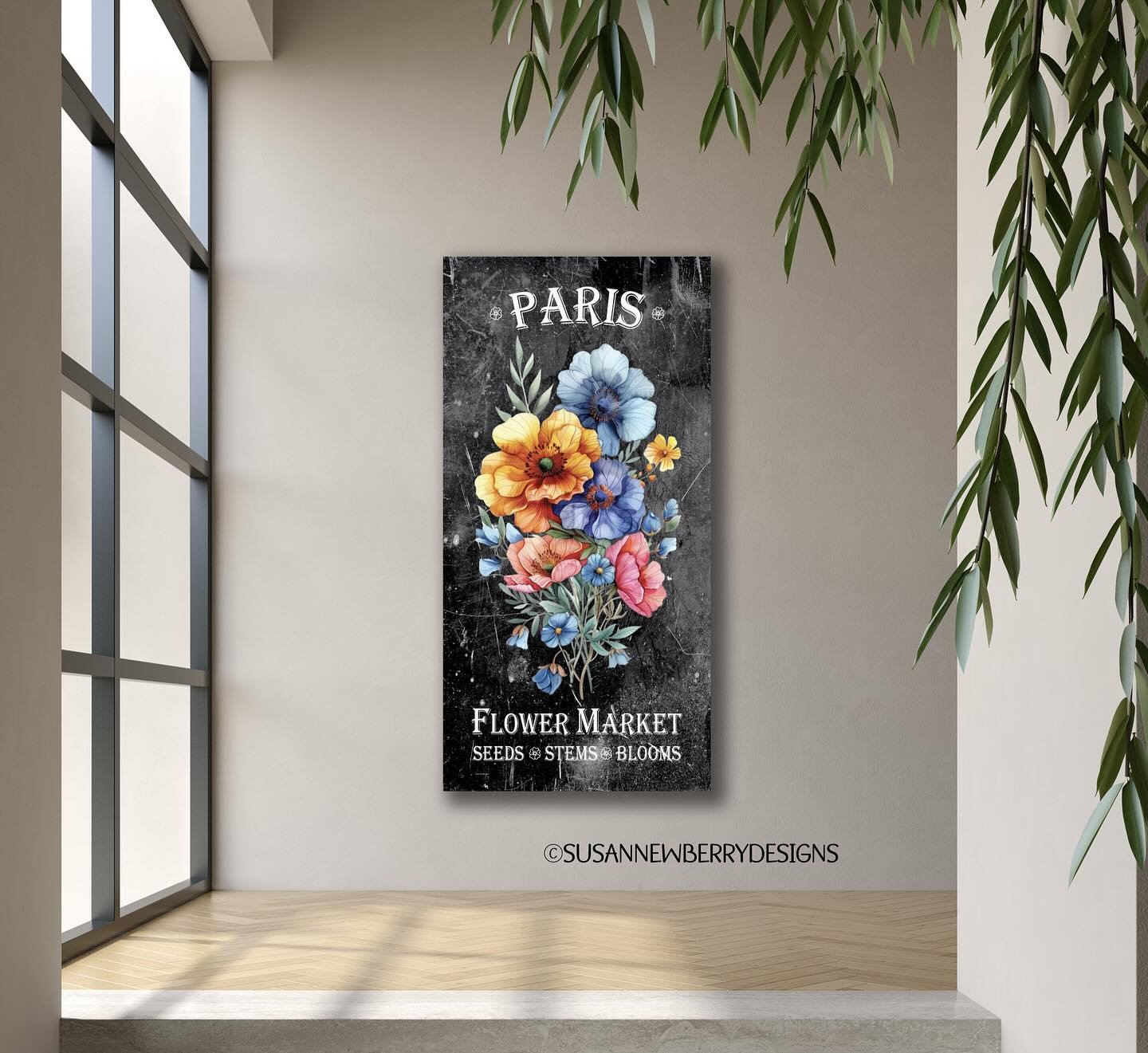 &ldquo;🌸 Introducing Elegance in Metal 🌸
Our latest creation brings the charm of the Paris Flower Market right into your home! The Paris Flower Market Metal Sign II is more than just a print; it&rsquo;s a statement of modern farmhouse style. Design