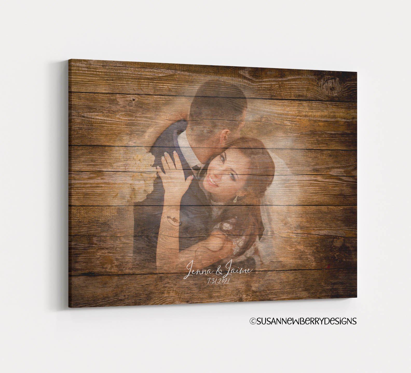FH 34- rustic wedding photo canvas