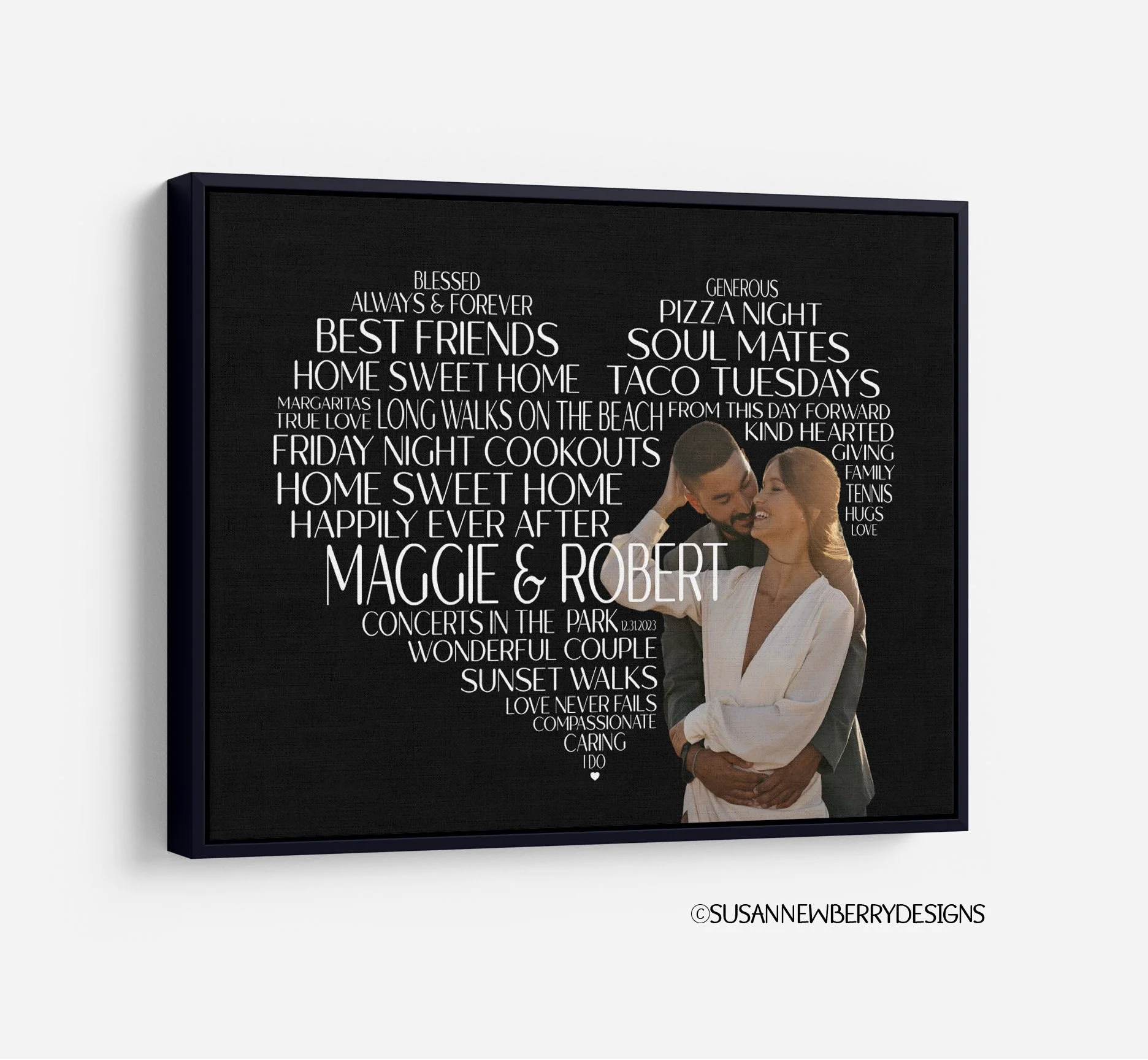 Custom Heart Word Cloud with Picture