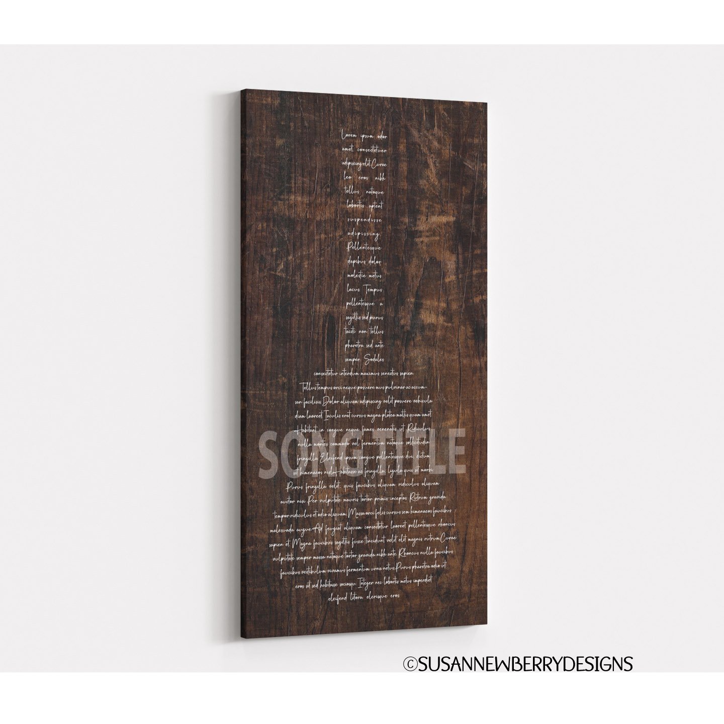 Guitar Shape Song Lyrics FH 35 Canvas
