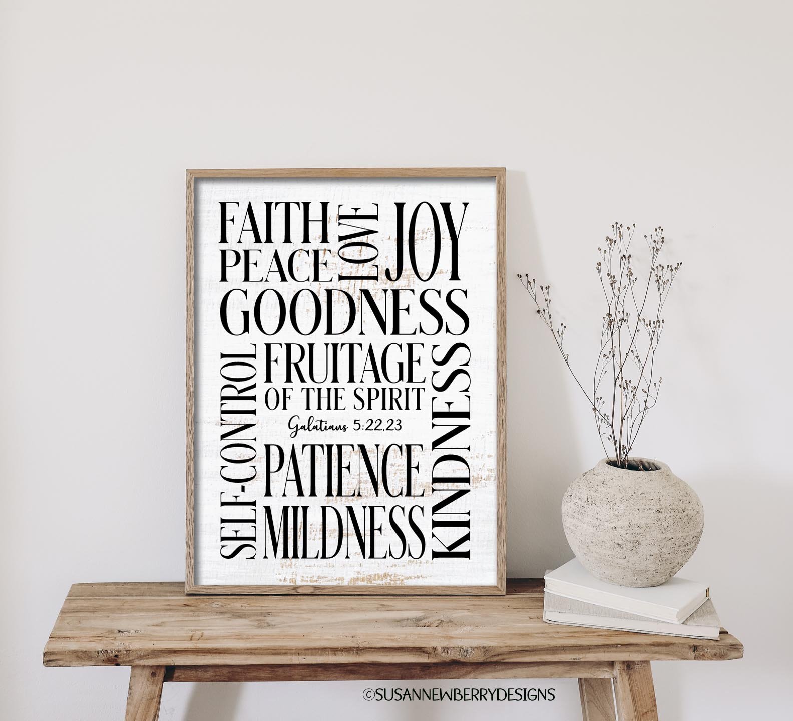 Fruitage of the Spirit FH 36 print with add on thin light wood
