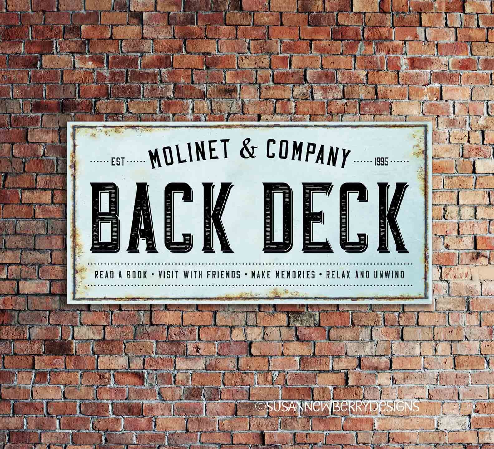 Back Deck Metal Sign 4