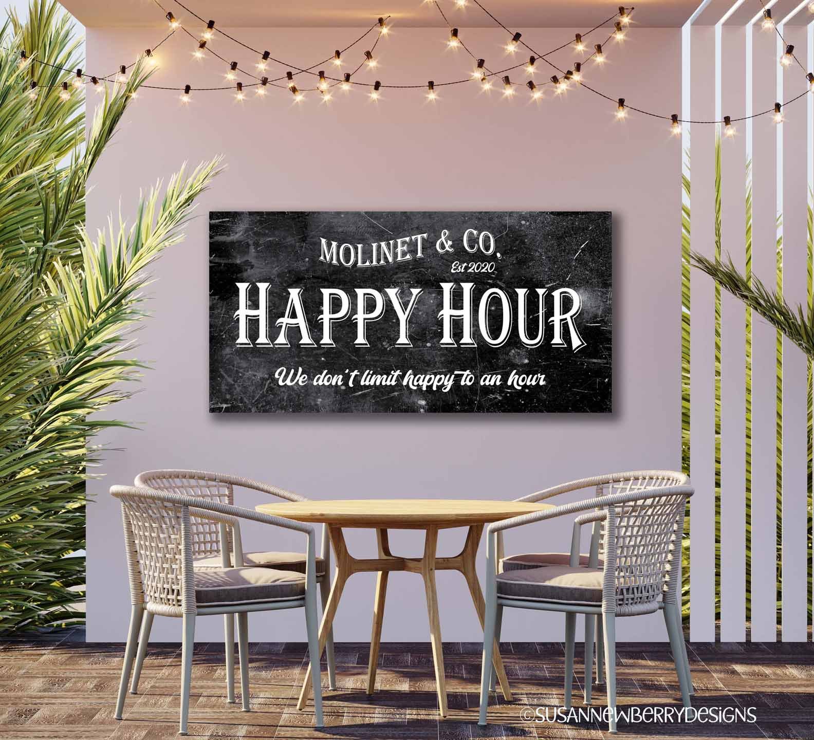 Happy Hour Metal Sign 5