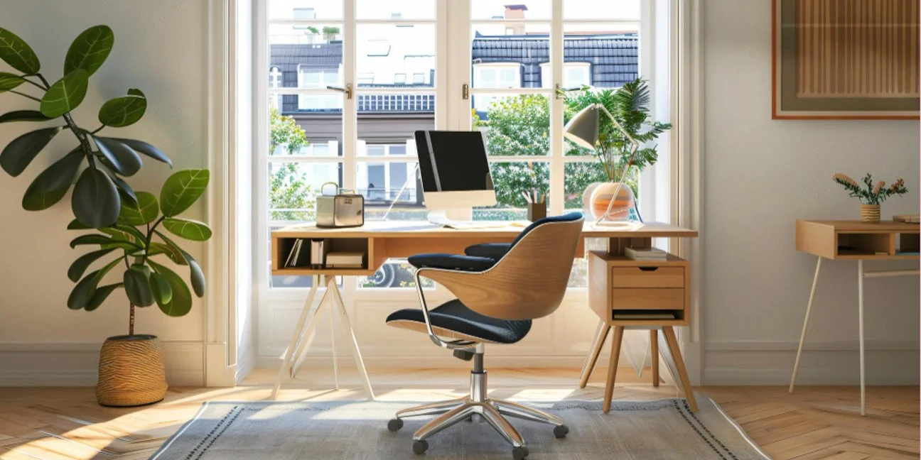 office area with lots of light