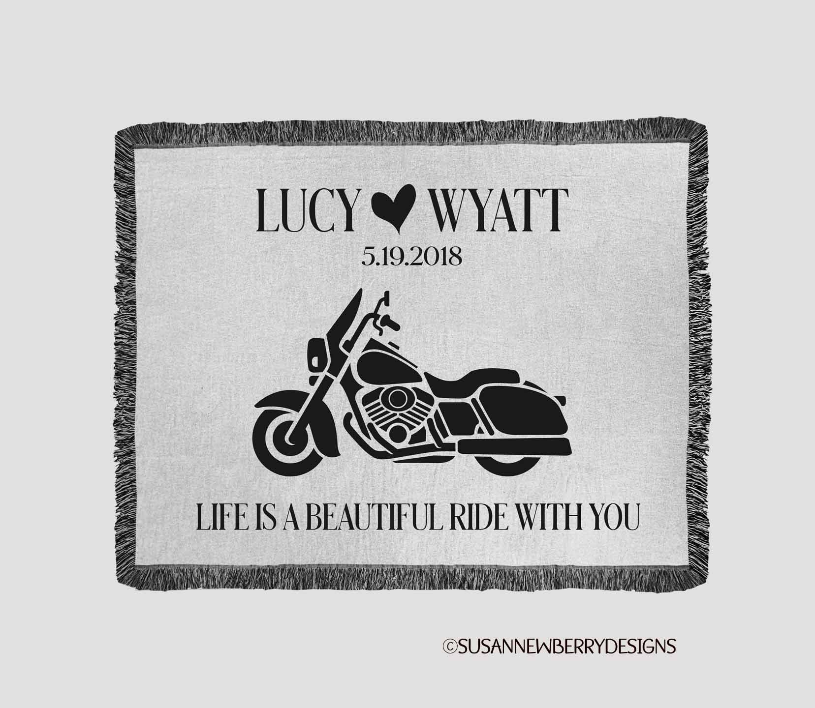 Motorcycle-Woven-Blanket