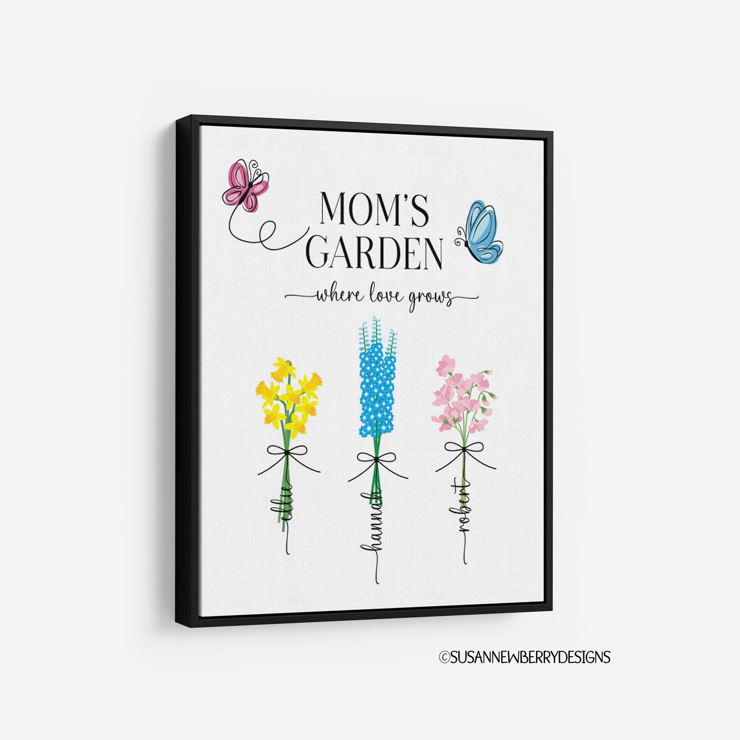 Mom's-Garden-Wall-Art-canvas-shown-with-add-on-black-floater-frame