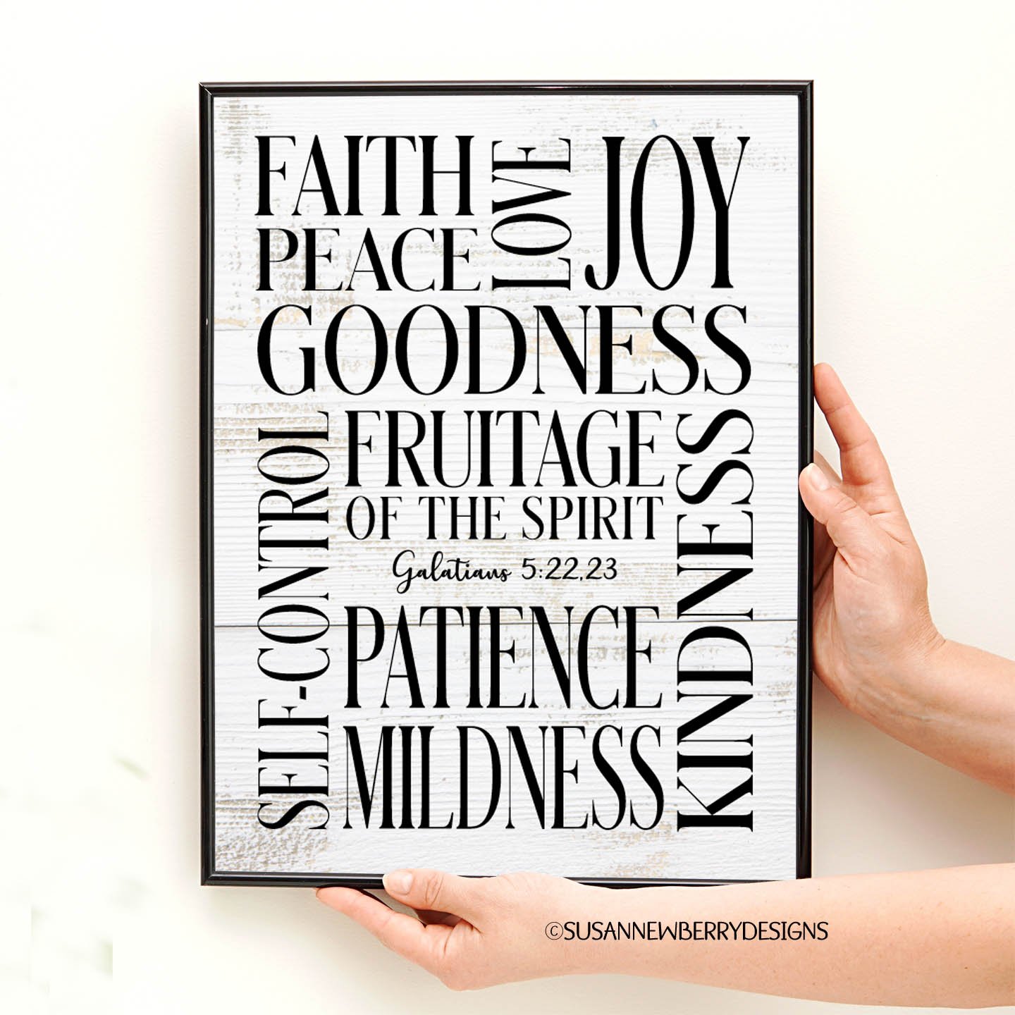 Fruitage of the Spirit FH 29 print with add on thin black frame