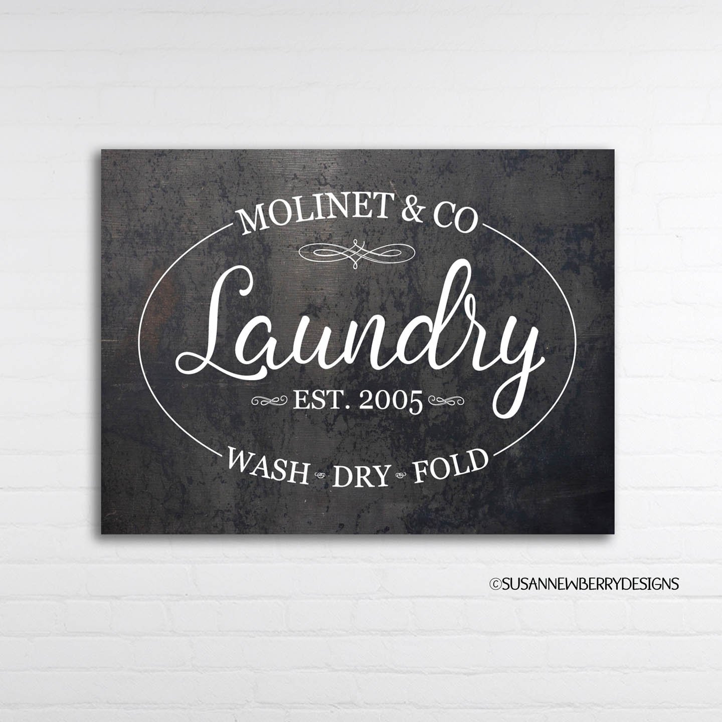 Laundry Metal Sign Background 46