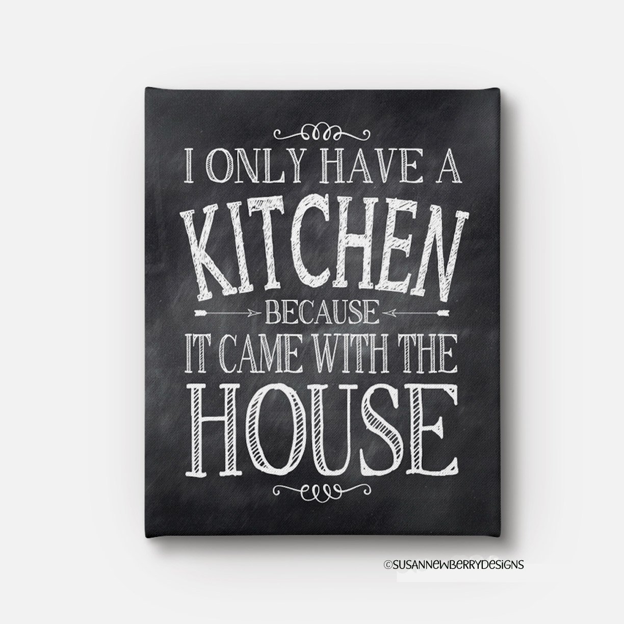I-only-have-a-kitchen-Wall-art-Dark-chalkboard-canvas