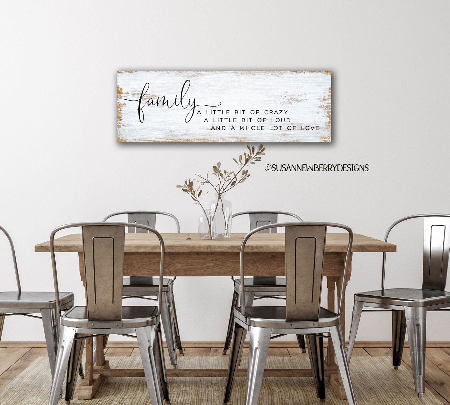 Family FH 21 Canvas hung in Dining Room