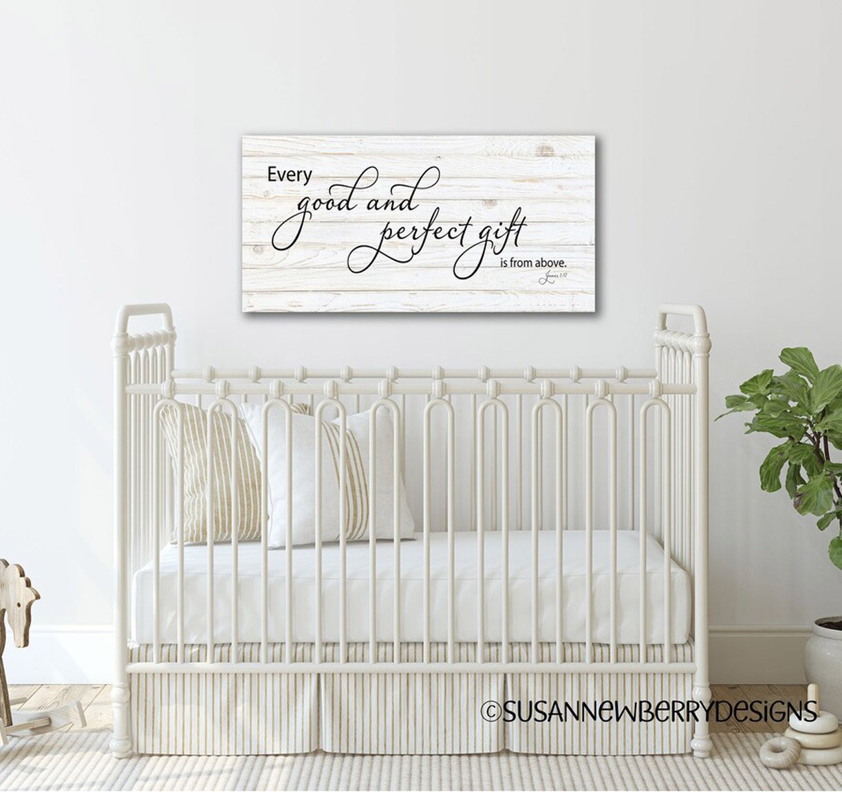 Every good gift FH 40 Canvas Art hung over crib