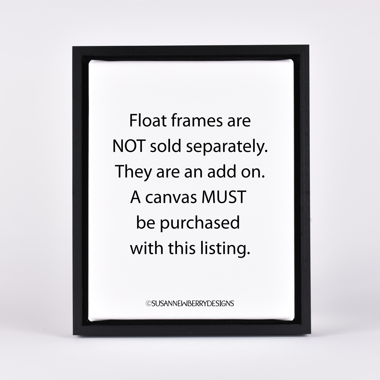 Black Float Frame