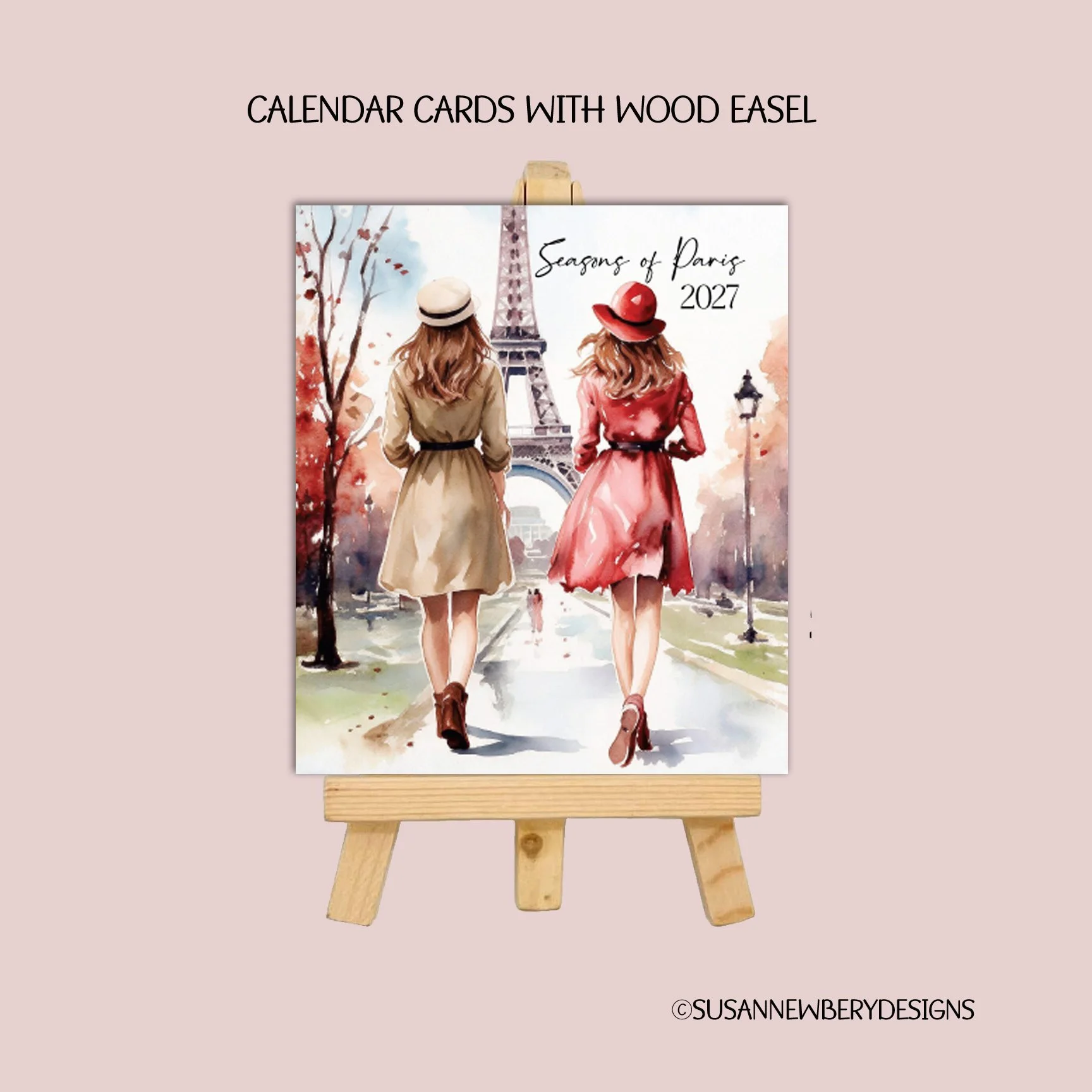 2027 Scenes of Paris Fashion Desk Calendar