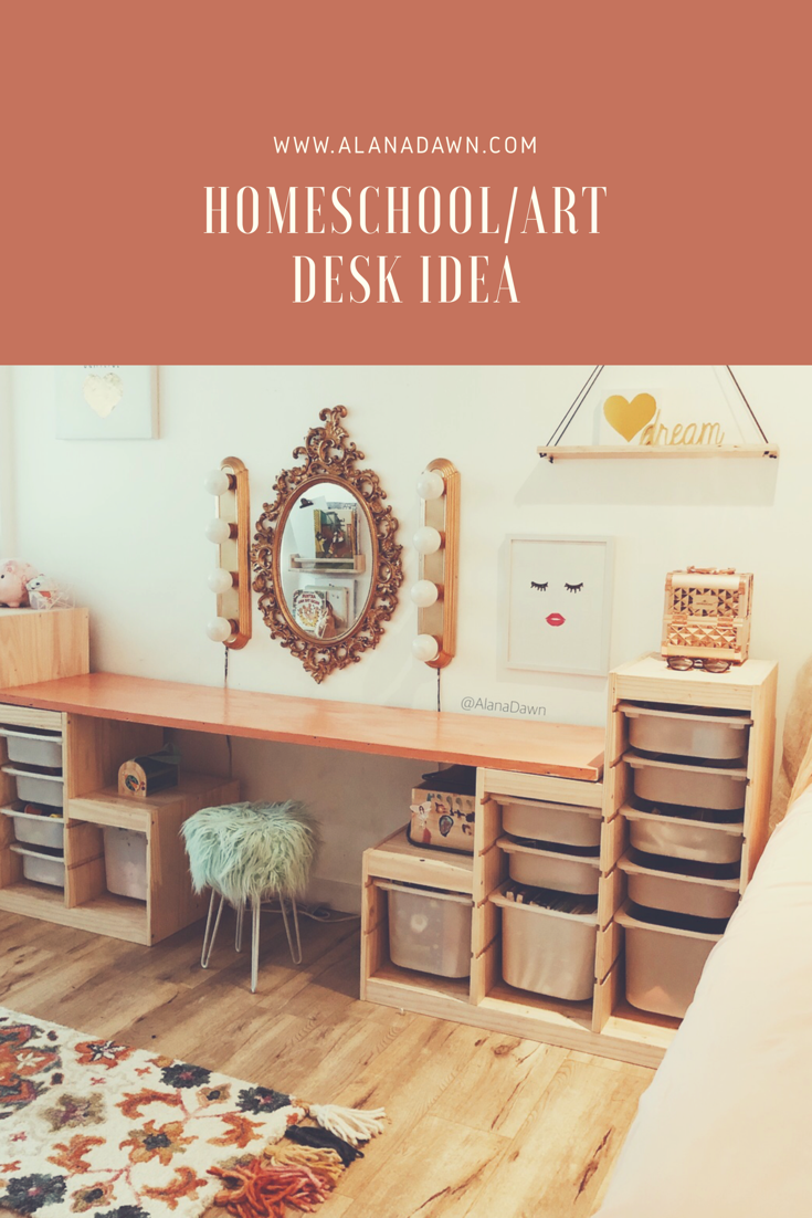 Kids Homeschool / Room Desk Idea 