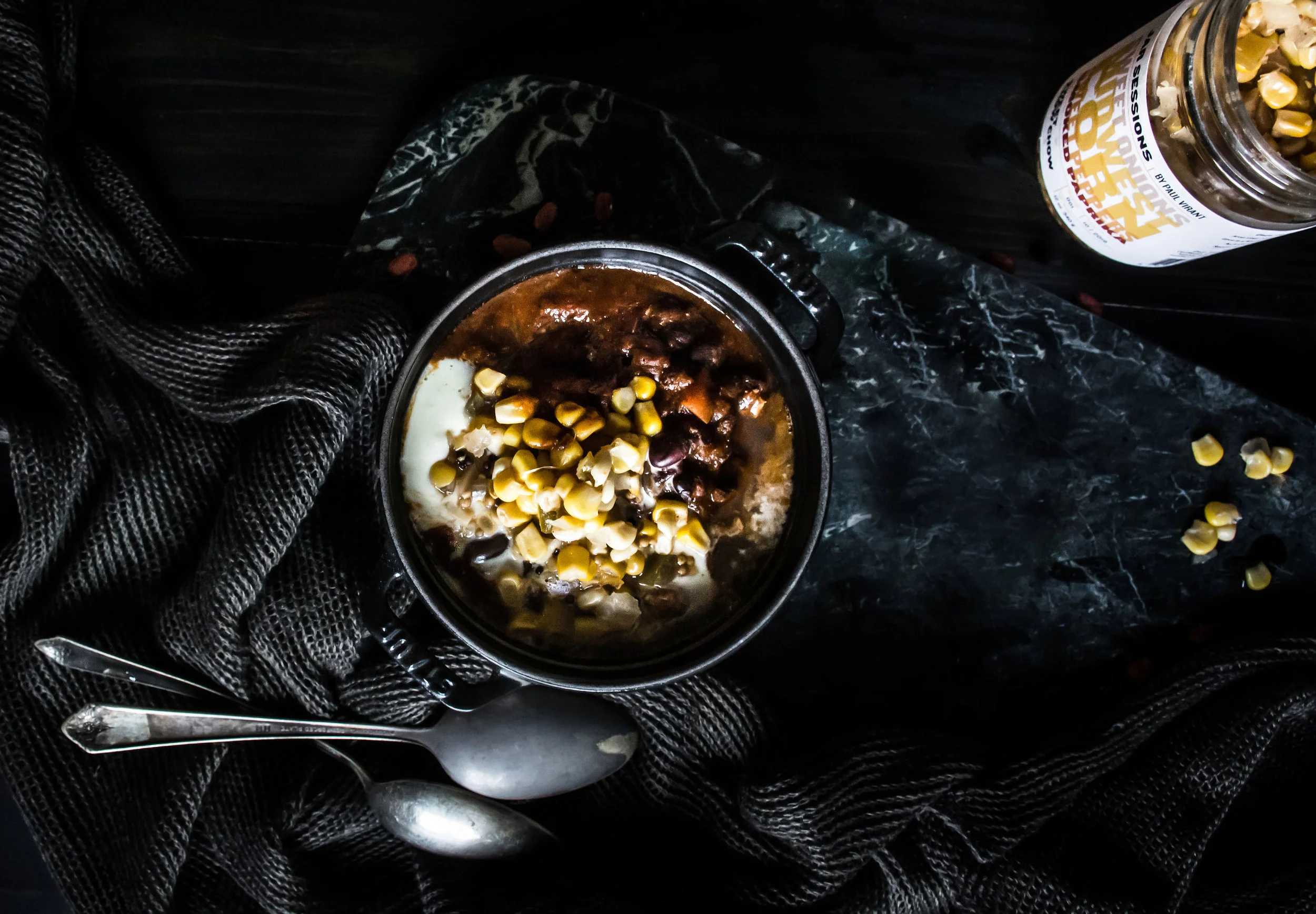 Beef Chili With Sweet Corn Chow Chow