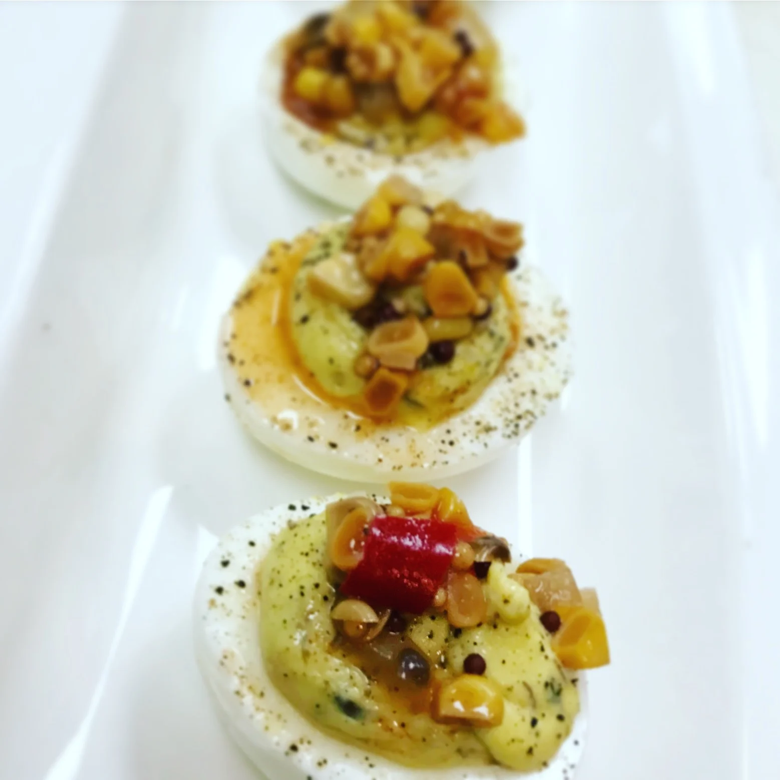 Deviled Eggs With Chow Chow