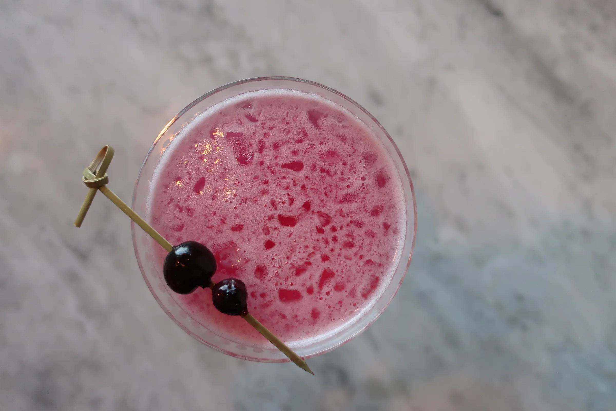 Violet Beauregarde Cocktail With Blueberry Aigre-Doux