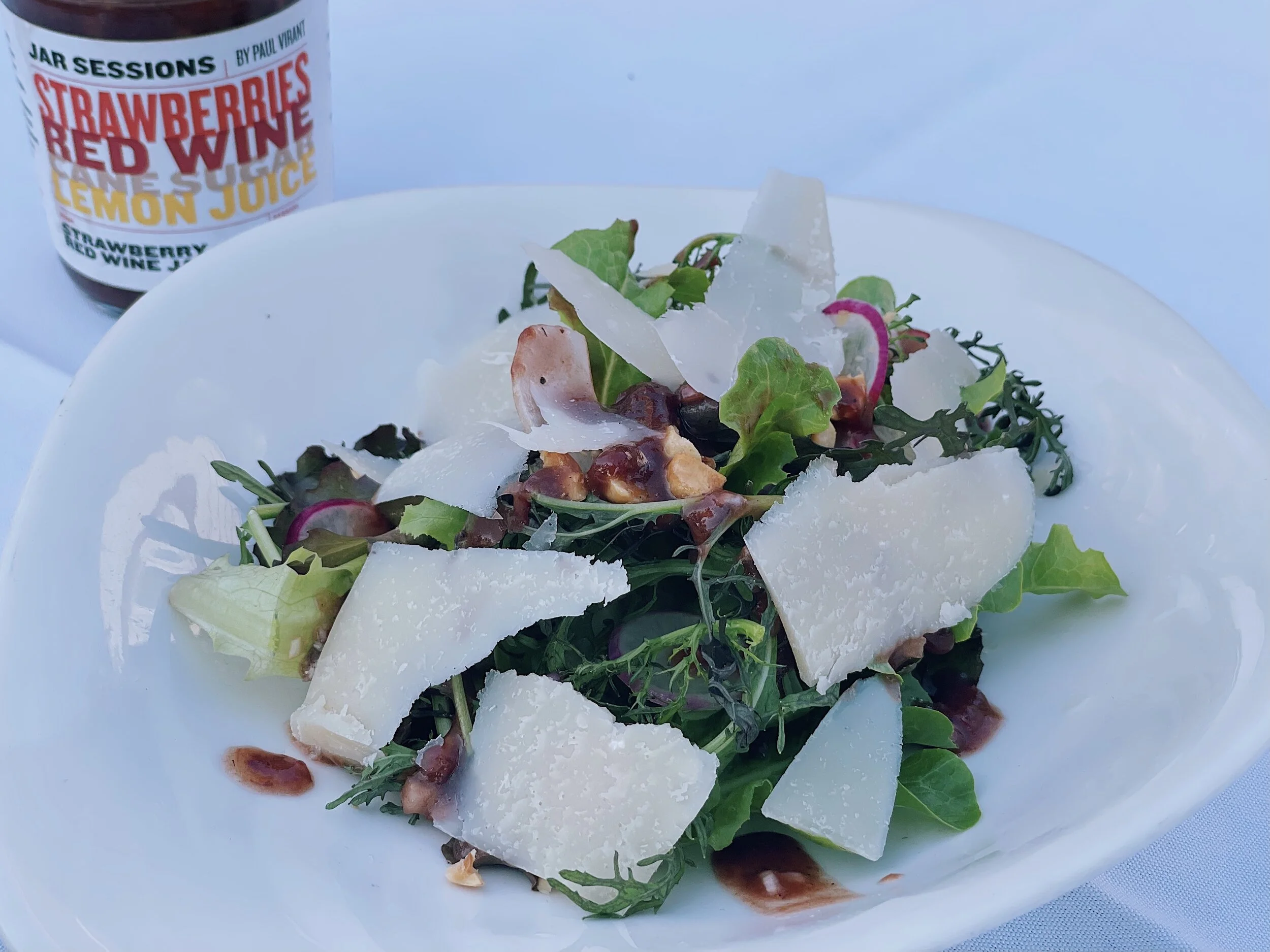 Strawberry Red Wine Jam Vinaigrette