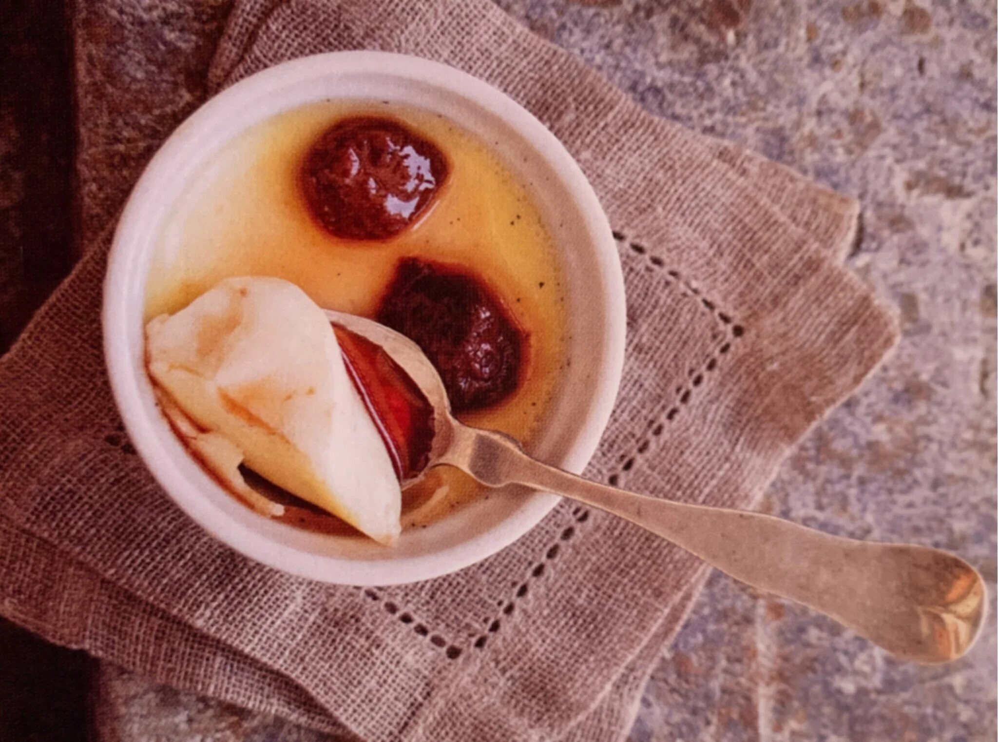 Vanilla Panna Cotta With Strawberry Red Wine Jam