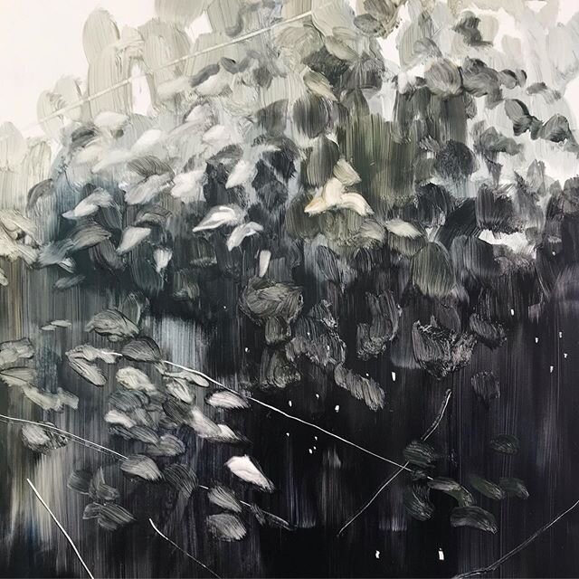 The wild! I could paint this a million times and not get bored. The mystery! Watching the &lsquo;known&rsquo; emerge from the &lsquo;unknown&rsquo;..
.
.
.
.
#contemporaryart #paint #contemporary #painting #thewild #cotfa #forest  #nature #art #green