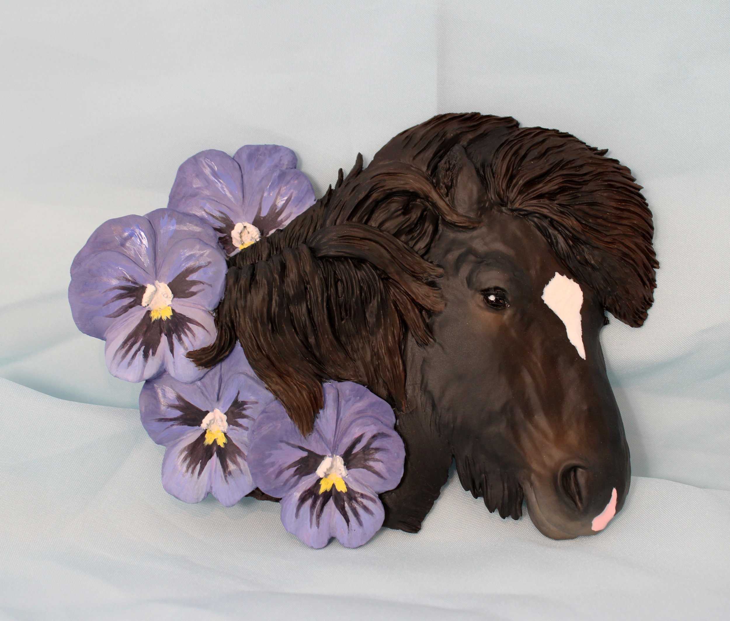 Painted Ponies and Pansies Medallion