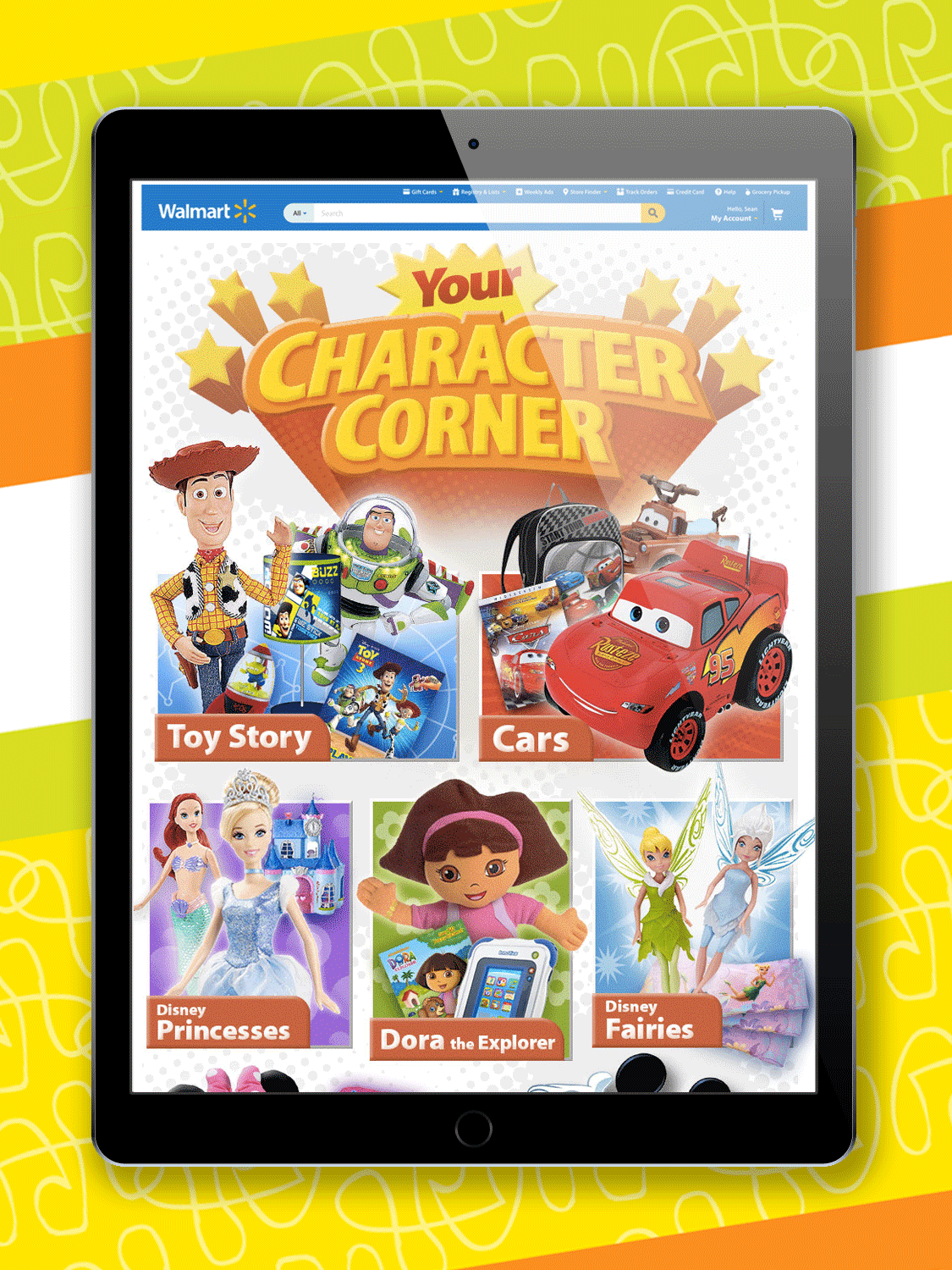 Walmart Toy Landing Page
