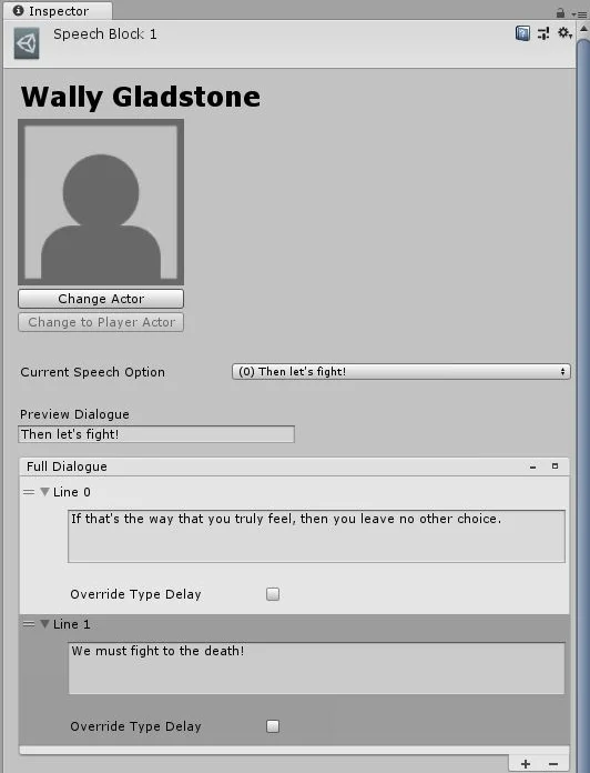 Speech Block Inspector