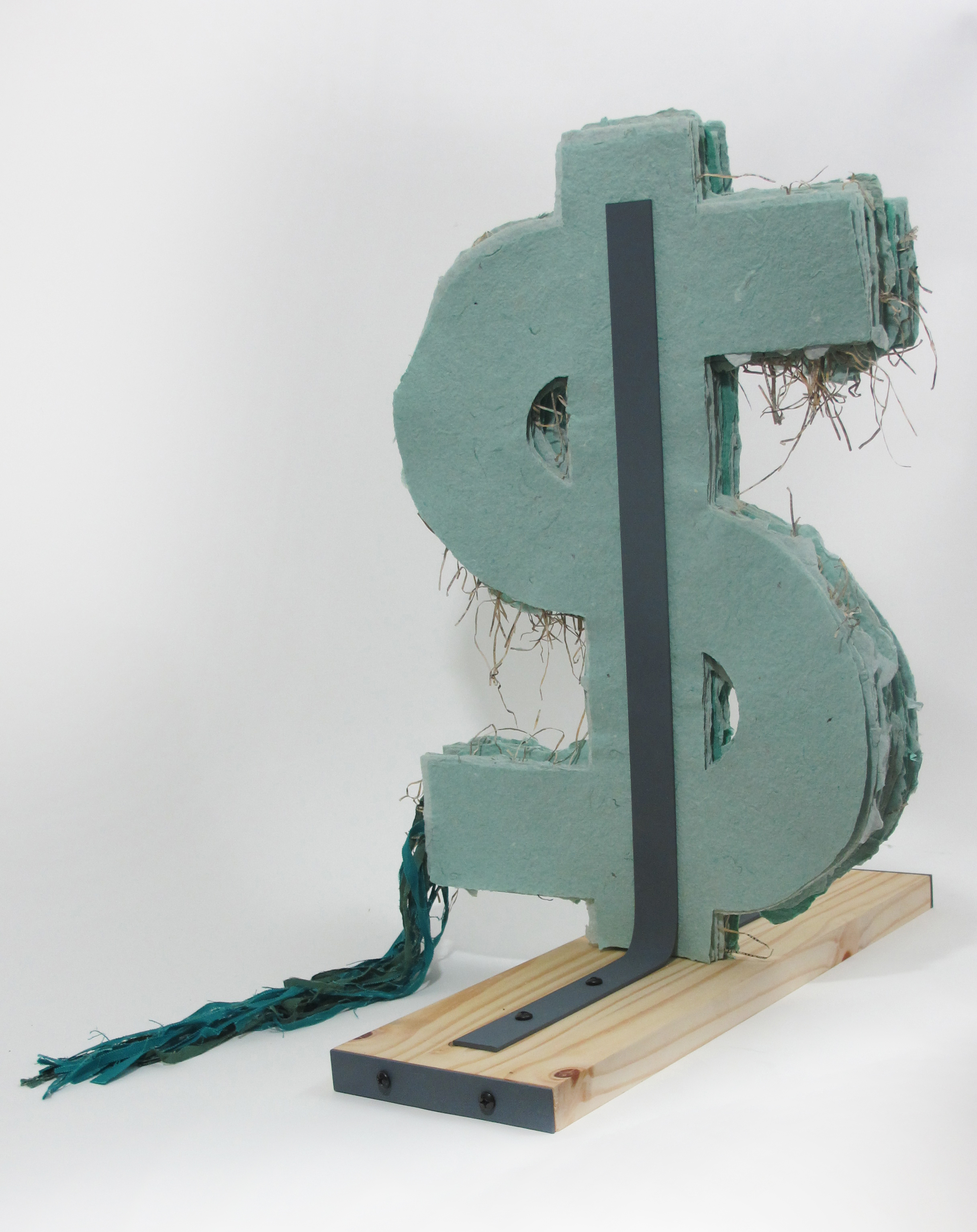   E Unim Pluribus , 2013,&nbsp;handmade paper with shredded money and rag pulp 