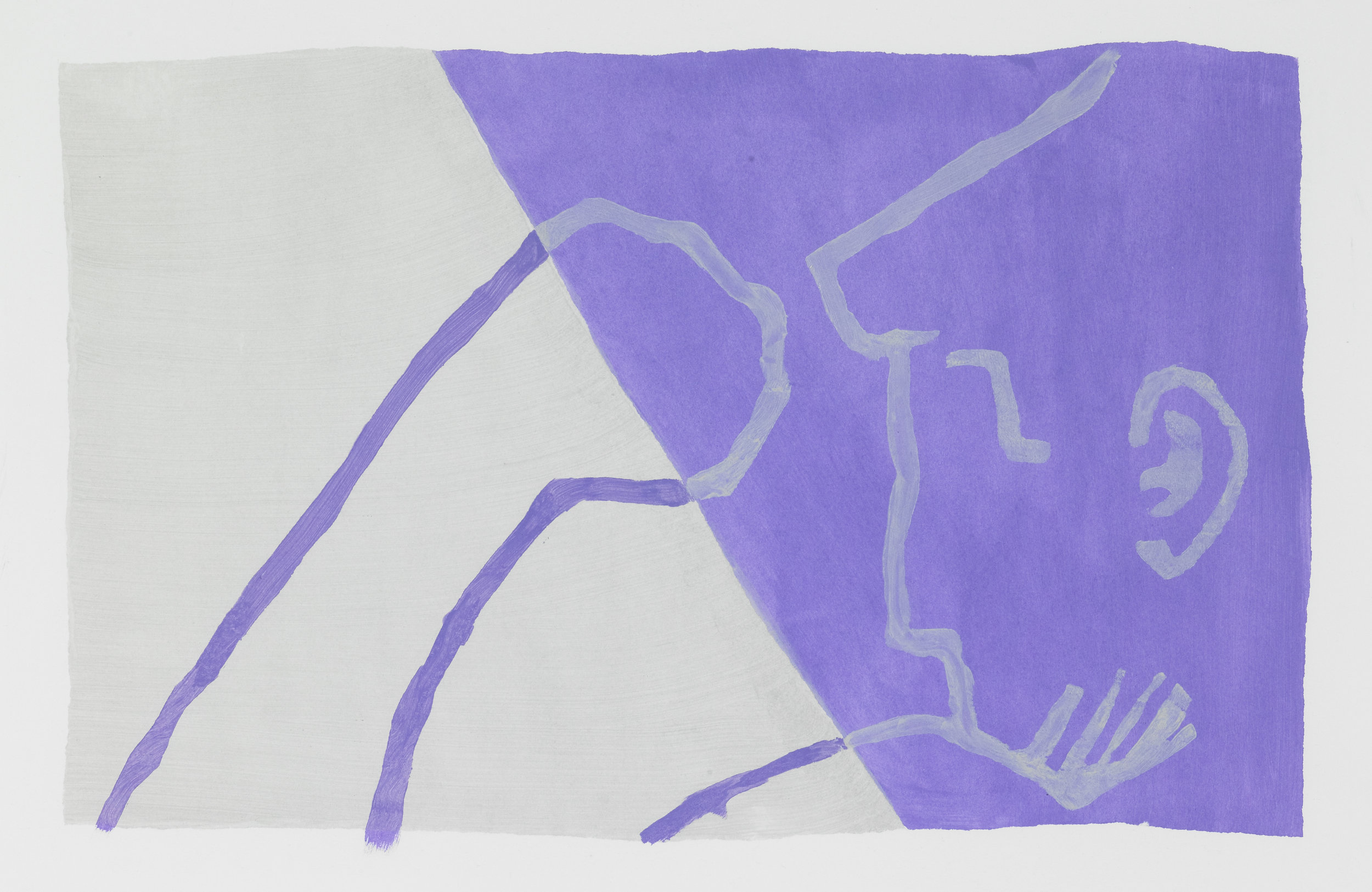   Purple , acrylic on paper, 2016 