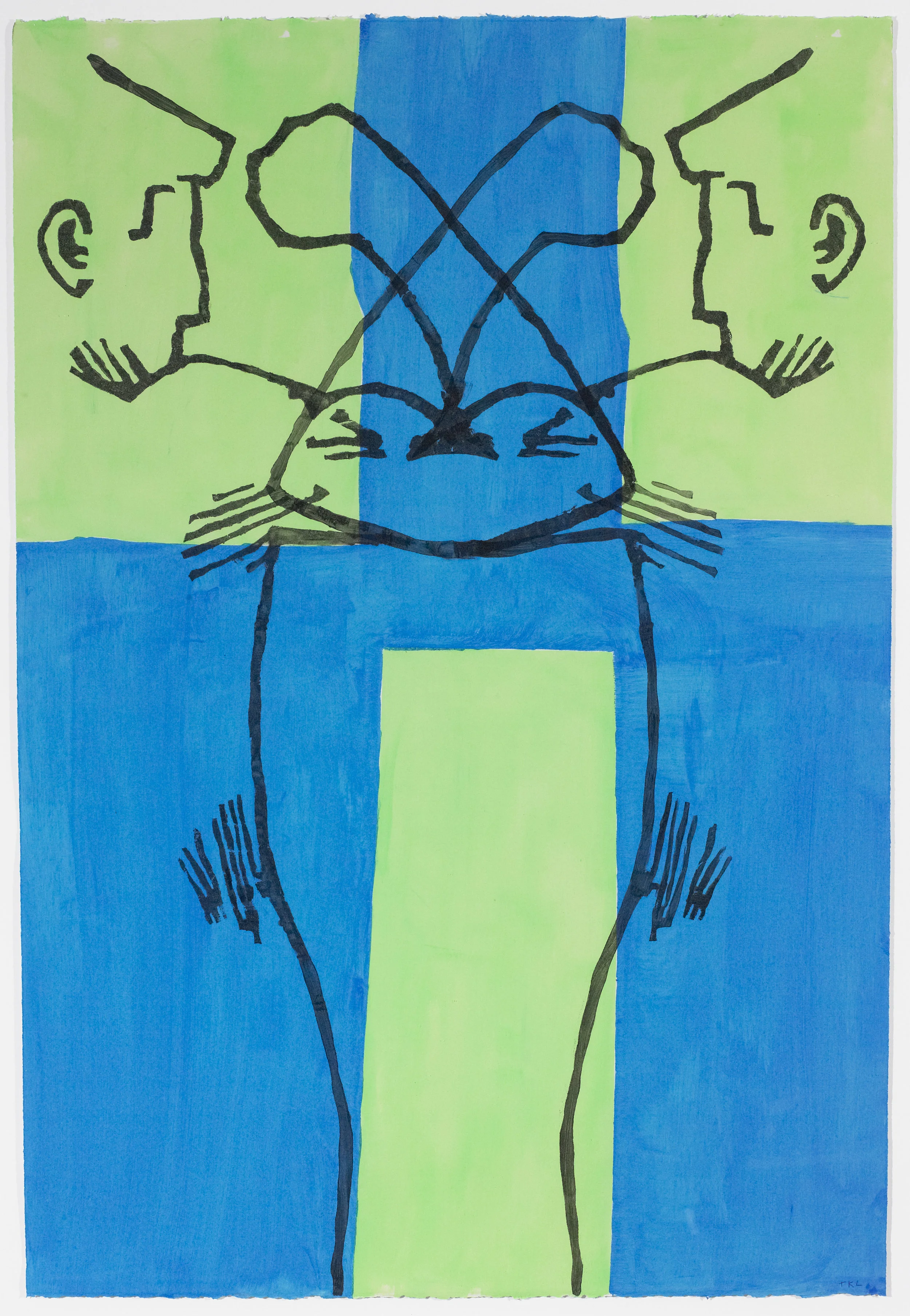 Pessoa Double 2 , acrylic on paper, 2016