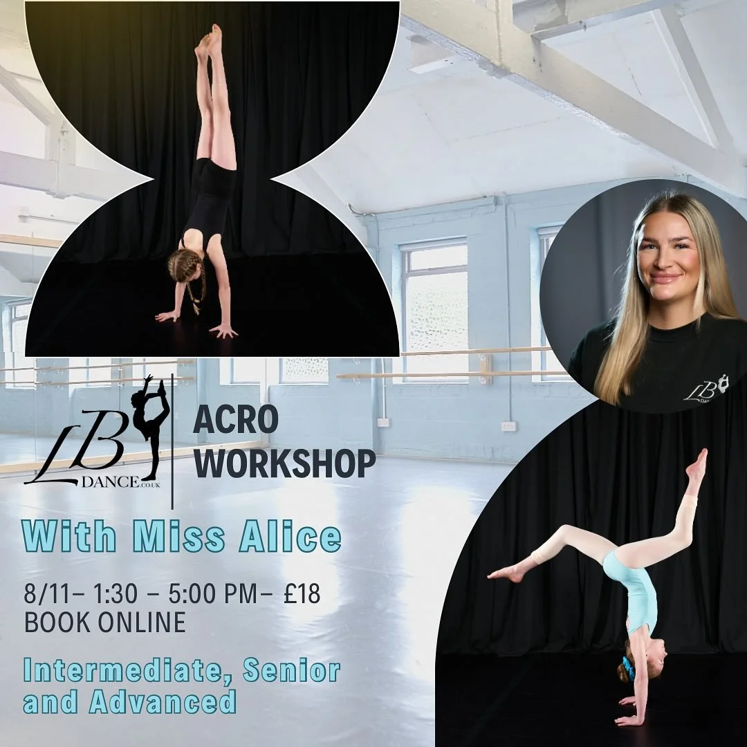 Acro Workshop 🤸🏼&zwj;♂️- 5 PLACES REMAINING
 &bull;
Saturday 8th November 1:30-5:30pm