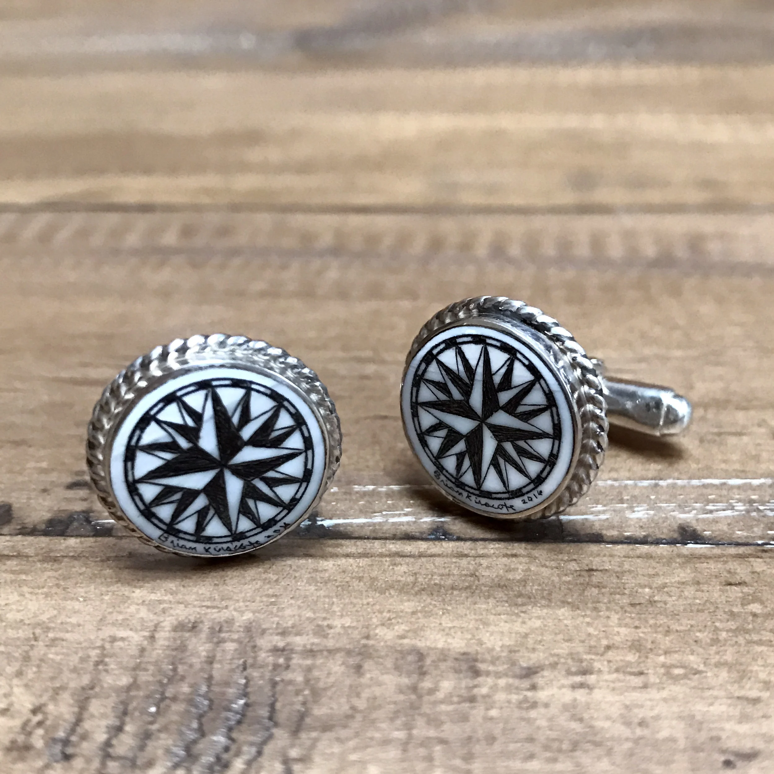 Compass Rose Cuff Links